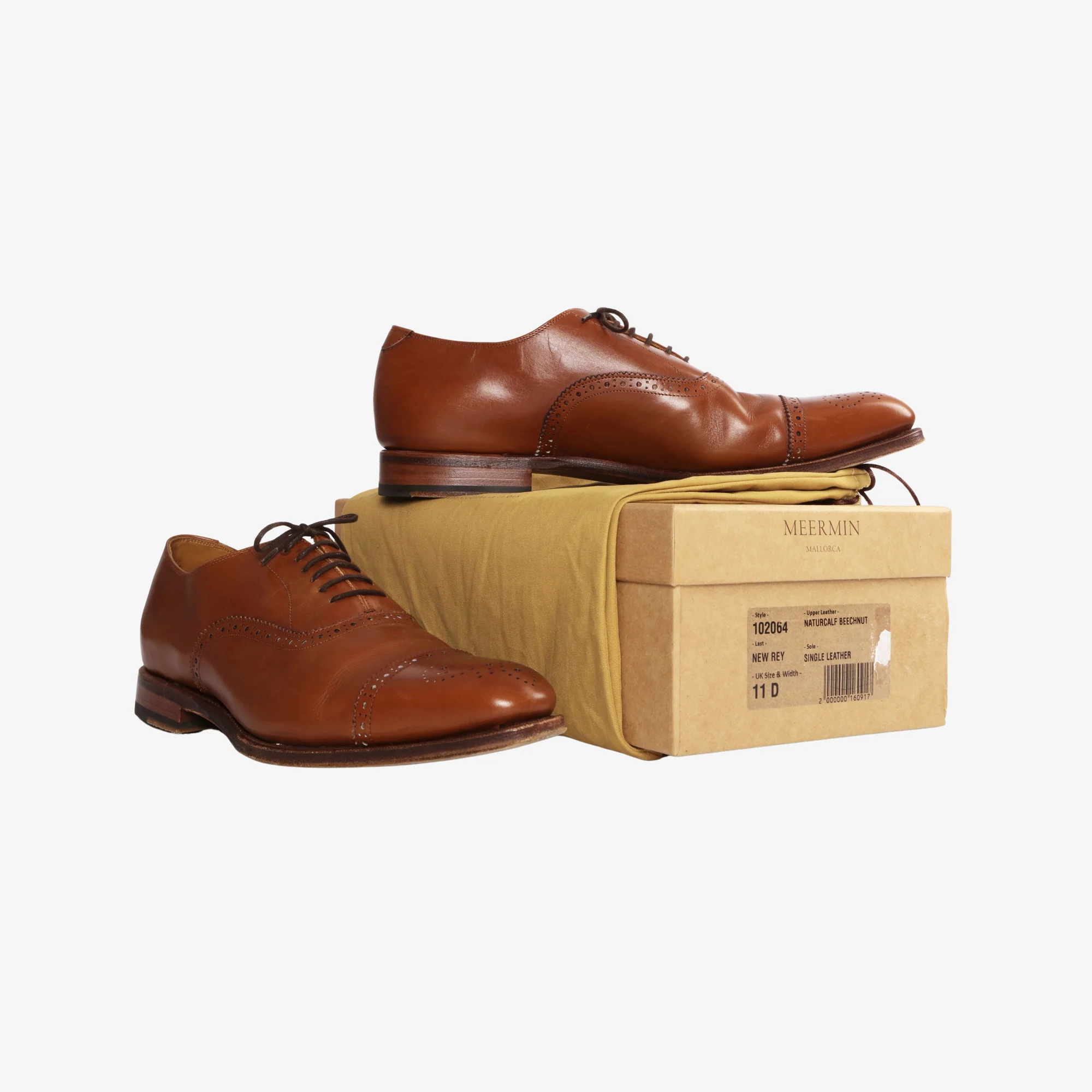 102064 Brogue Leather Shoes - Image 2