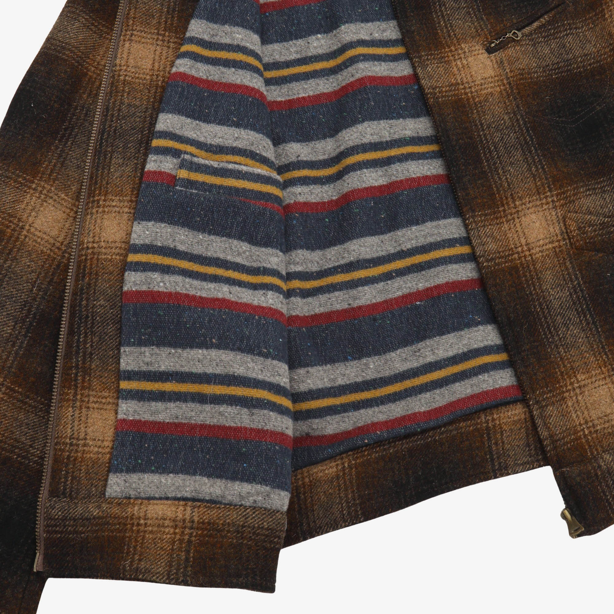1930s Shadow Plaid Tweed Cossack Jacket - Image 4