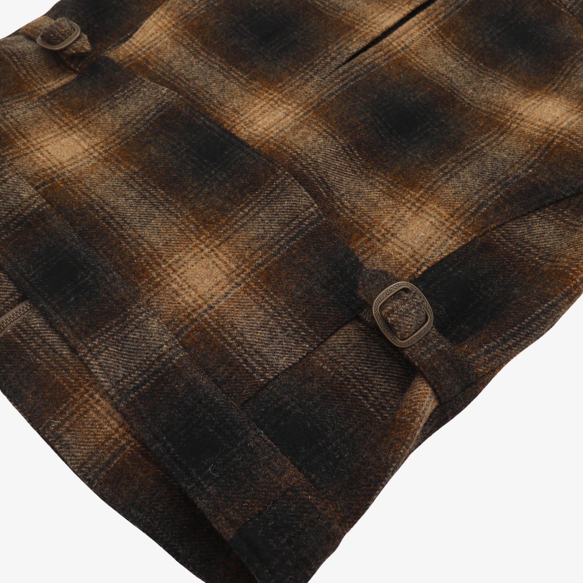 1930s Shadow Plaid Tweed Cossack Jacket - Image 5