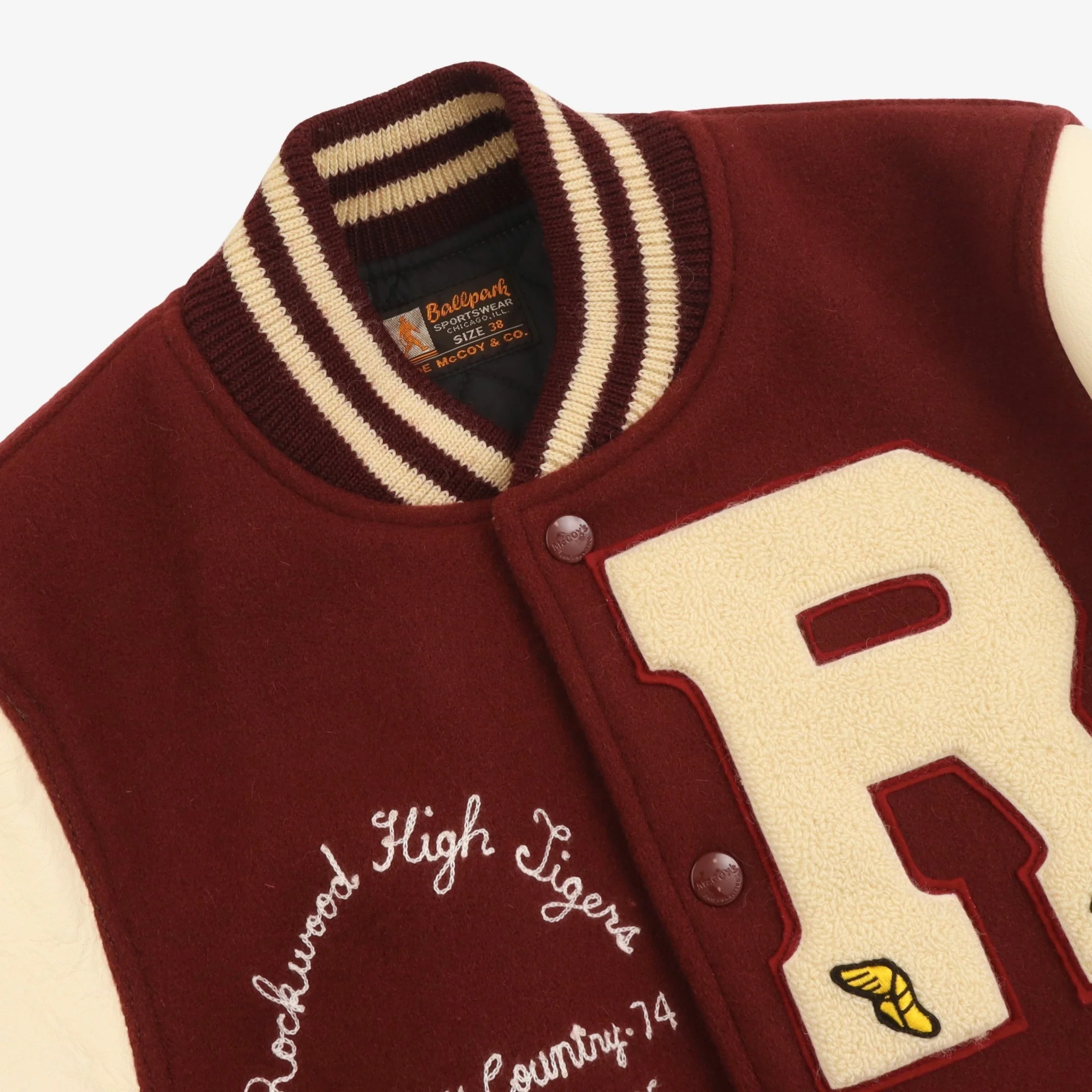 1970s Rockwood Varsity Jacket - Image 3
