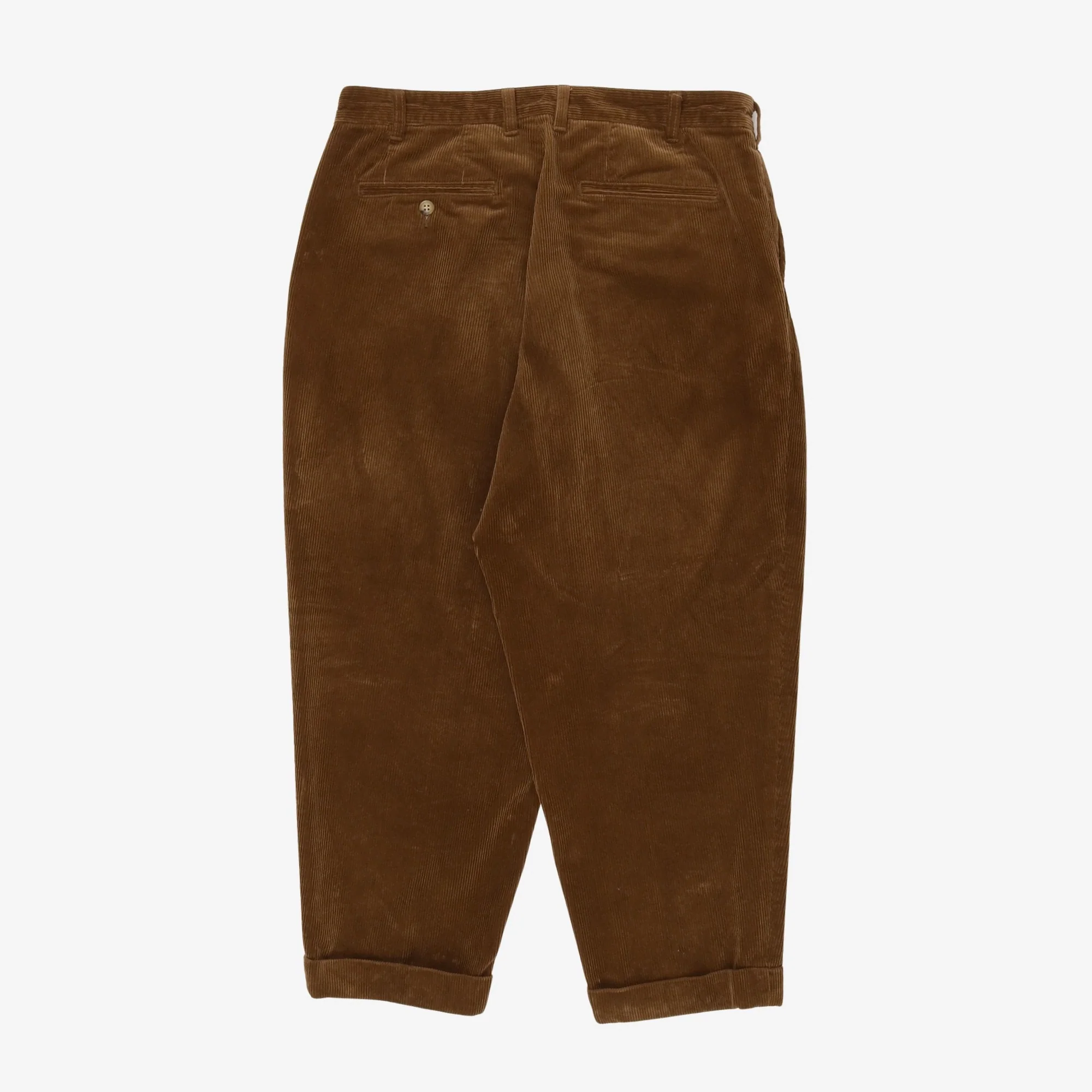 2 Pleats Tapered Corduroy Pants (34W X 25L) - Image 2