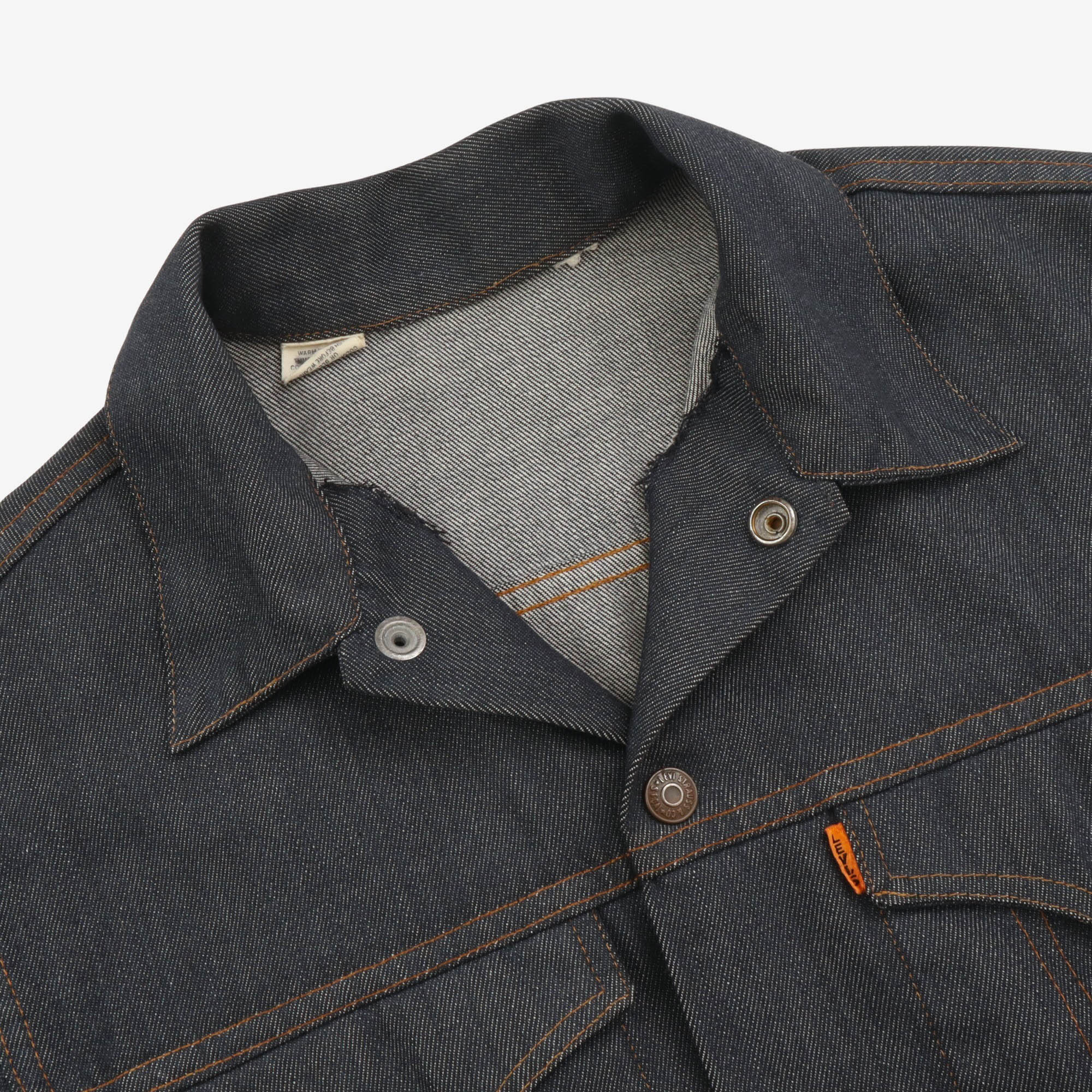70s Orange Tab Big E Type 3 Denim Jacket - Image 4