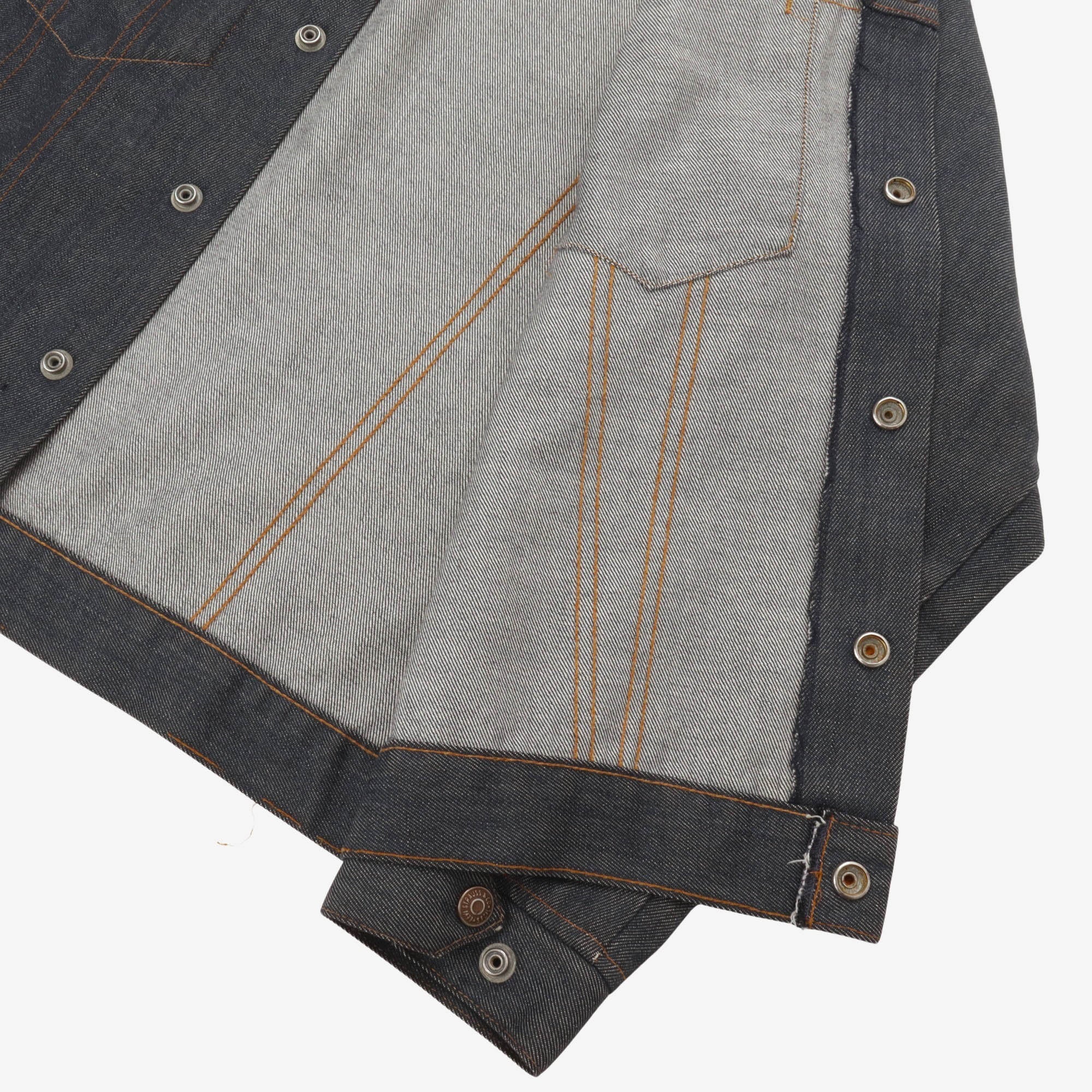70s Orange Tab Big E Type 3 Denim Jacket - Image 5