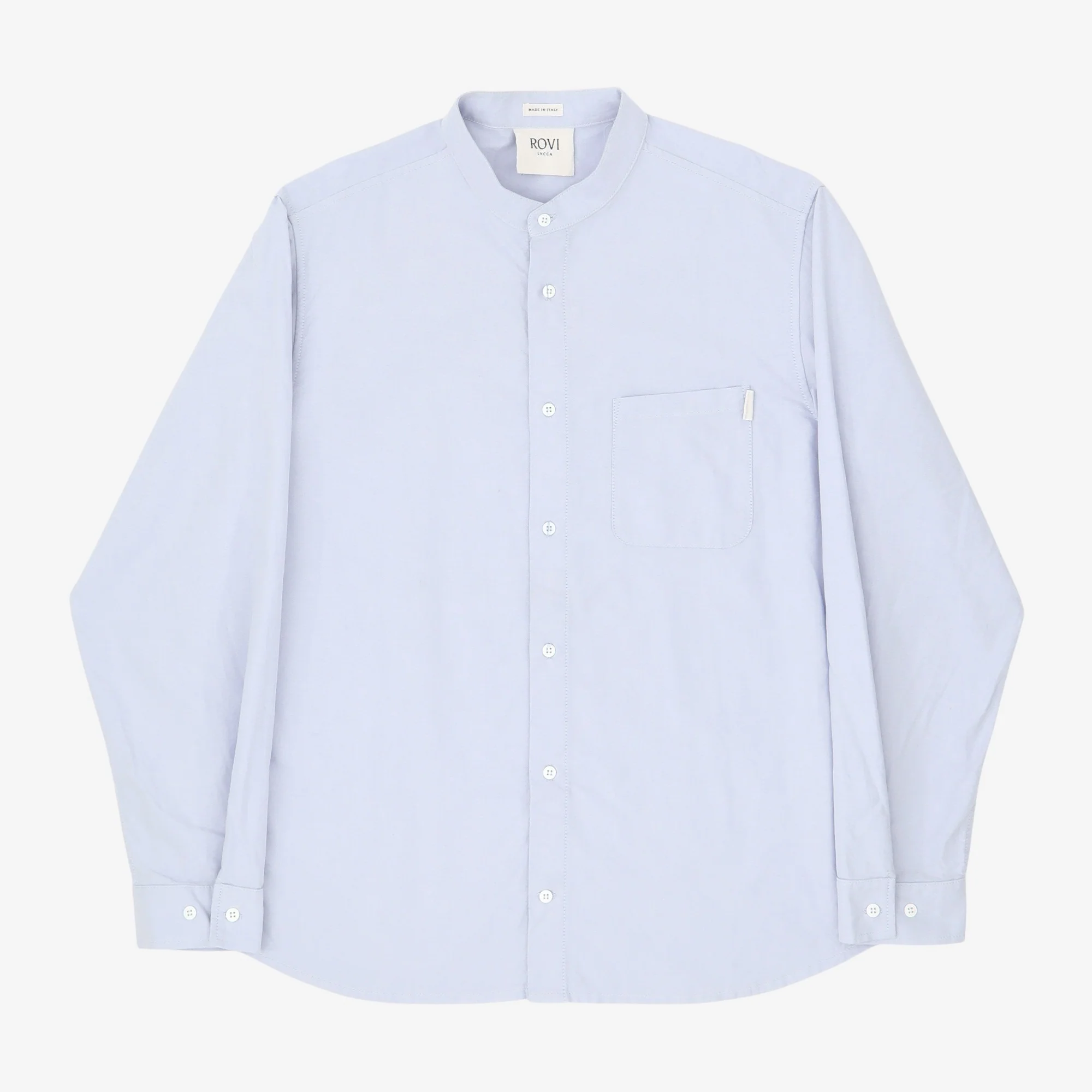 Band Collar Oxford Shirt