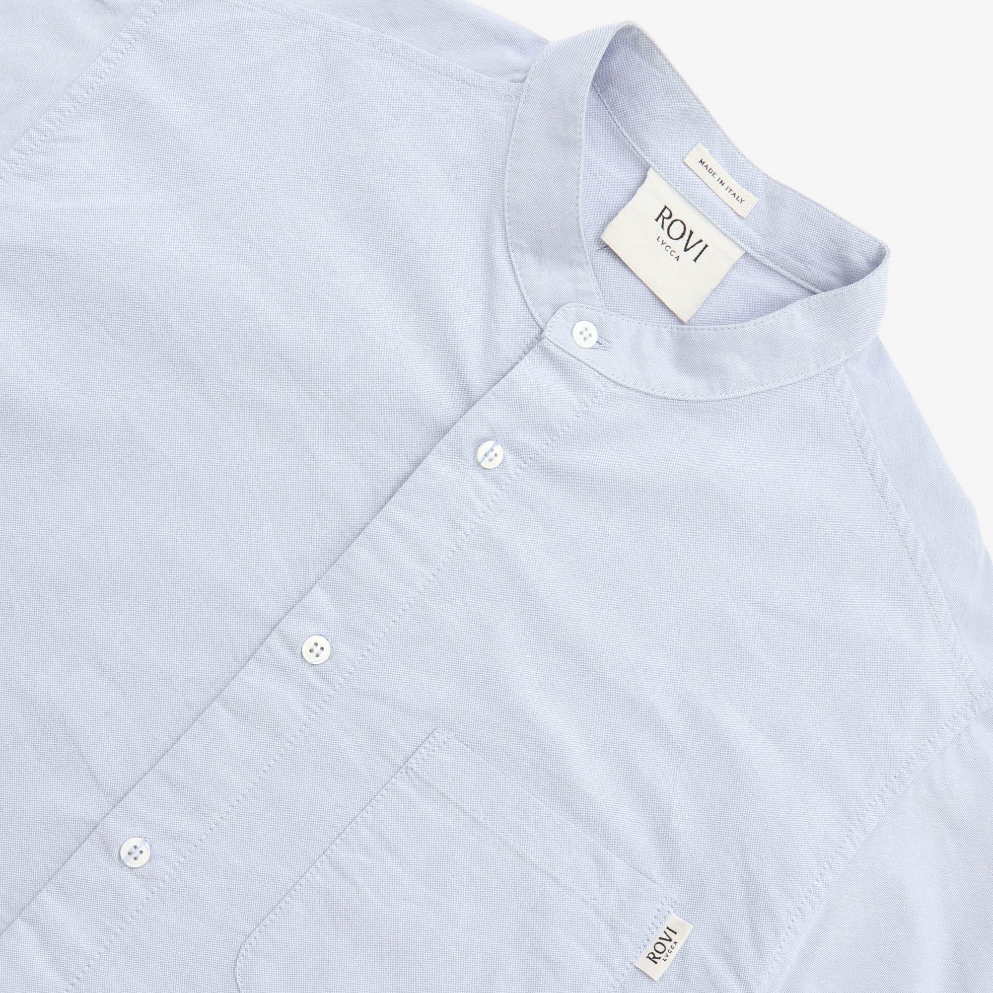 Band Collar Oxford Shirt - Image 3