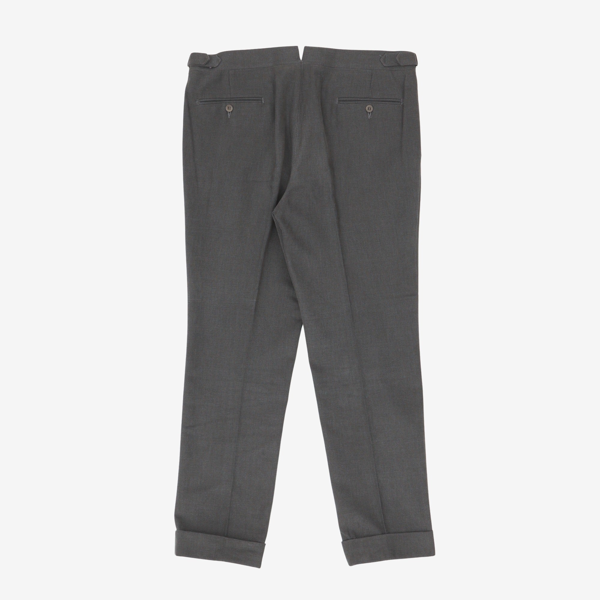 MTM Basketweave Flat Front Trousers - Image 2