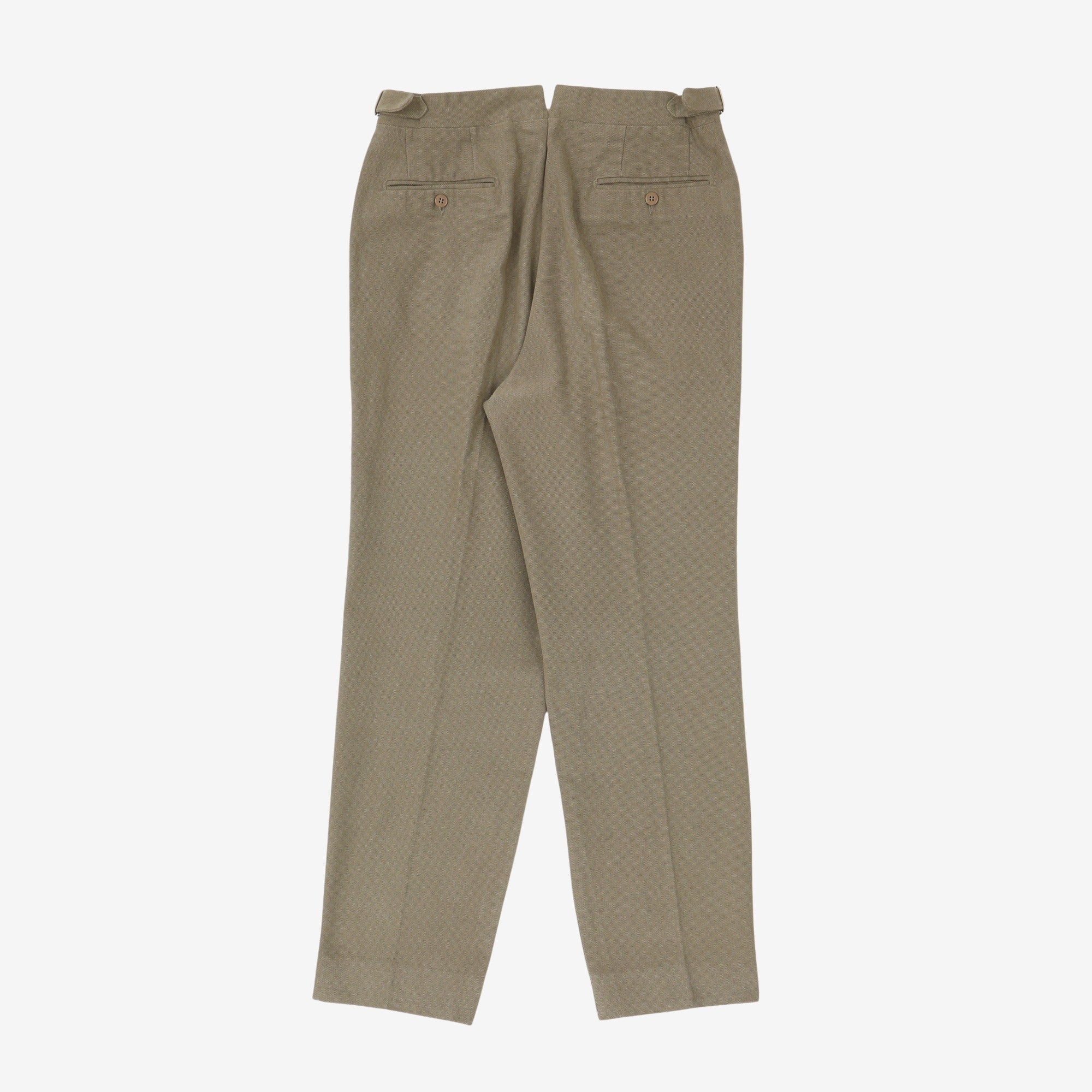 Basketweave Pleated Trousers (32W X 30L) - Image 2