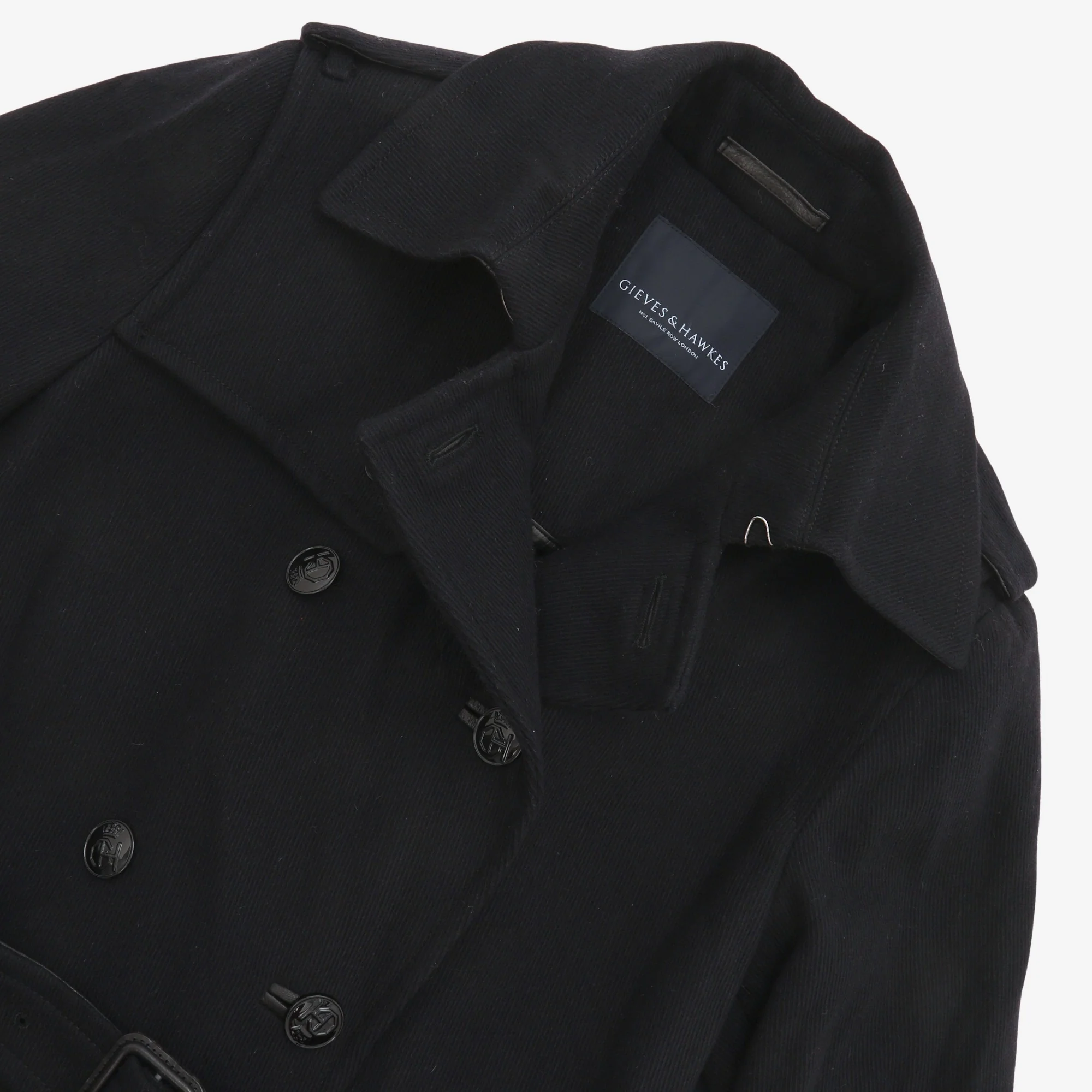 Belted Wool Trench Coat - Image 3