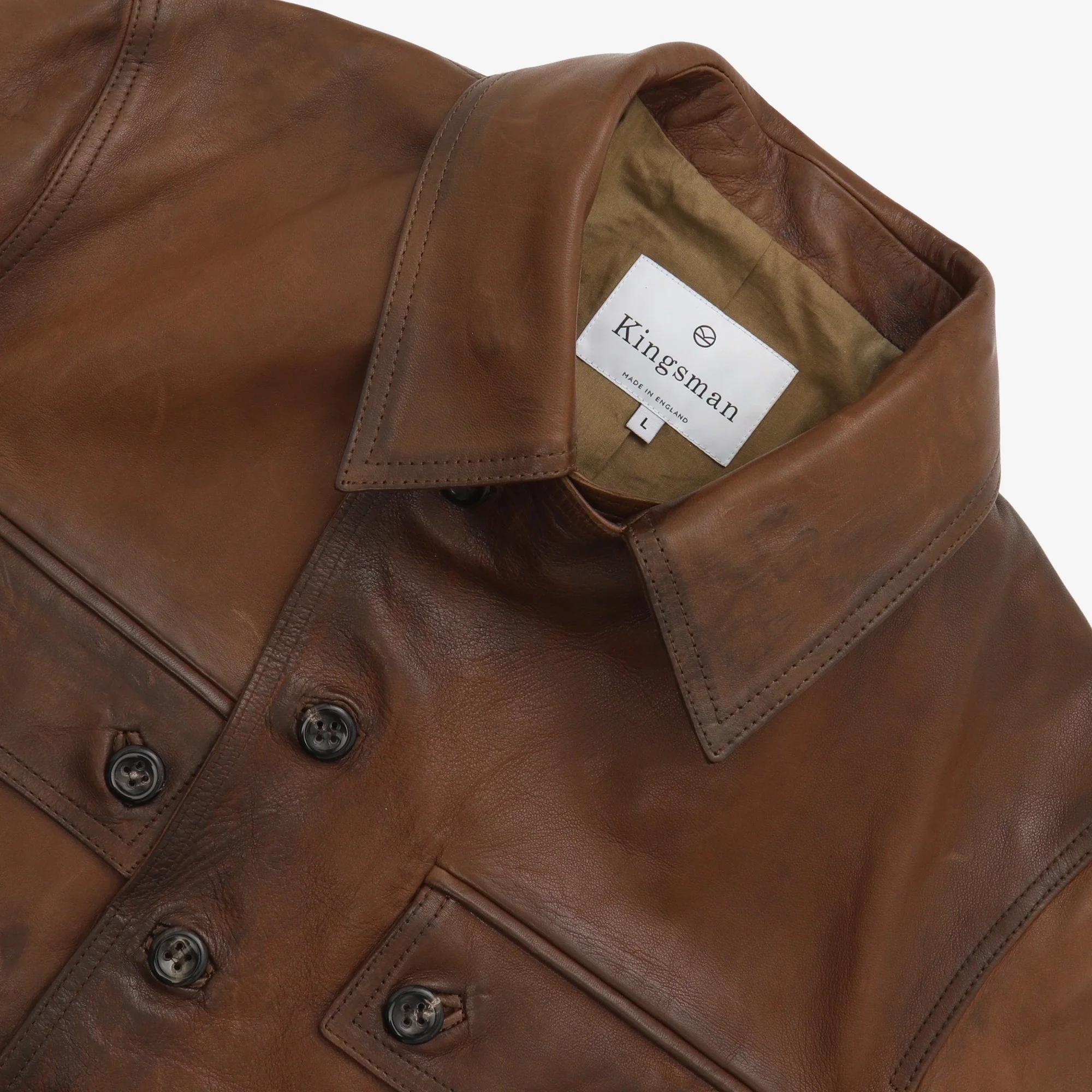 Burnished Leather Jacket - Image 3