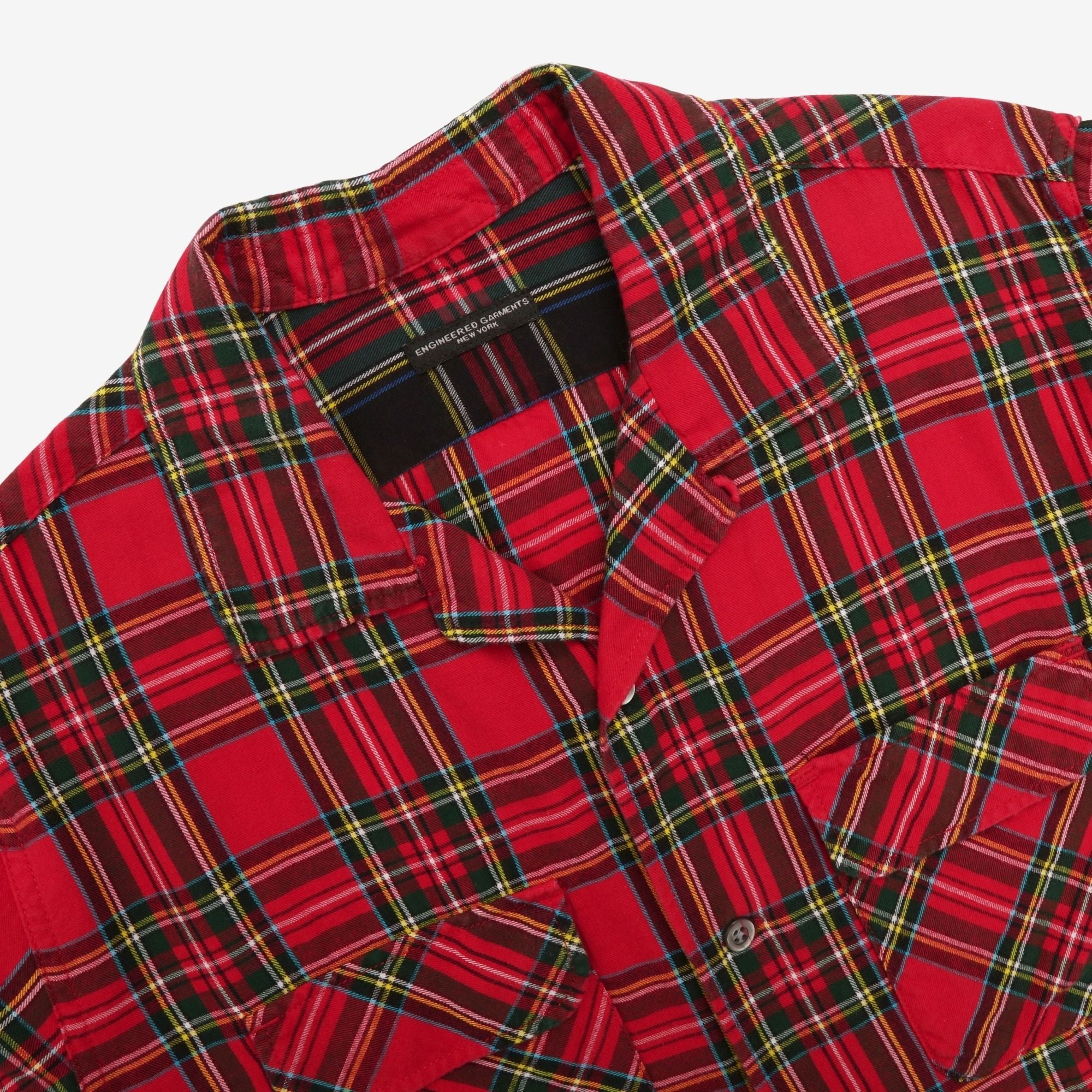 Camp Collar Tartan Shirt - Image 3