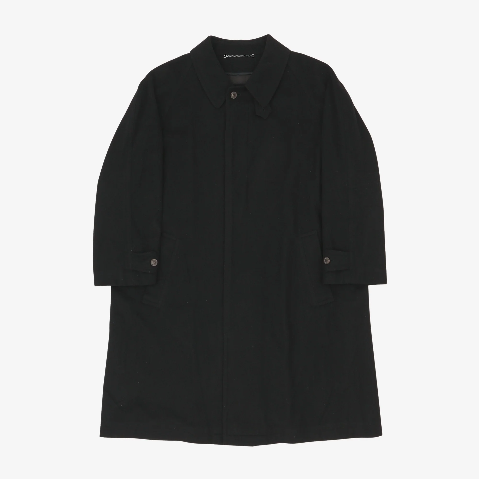 Vintage Cashmere Blend Balmacaan Coat