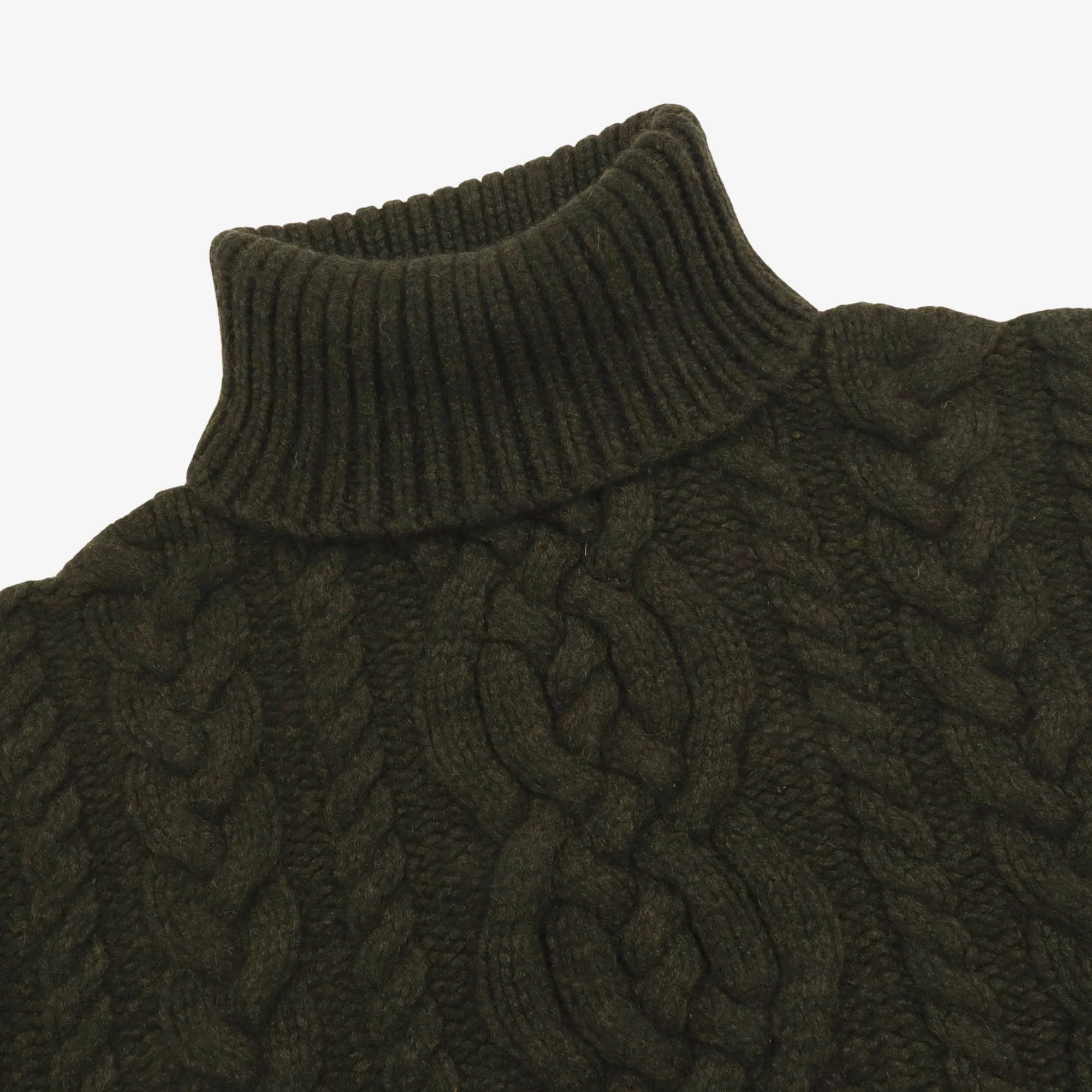 Cashmere Cable Knit Turtleneck Sweater - Image 3