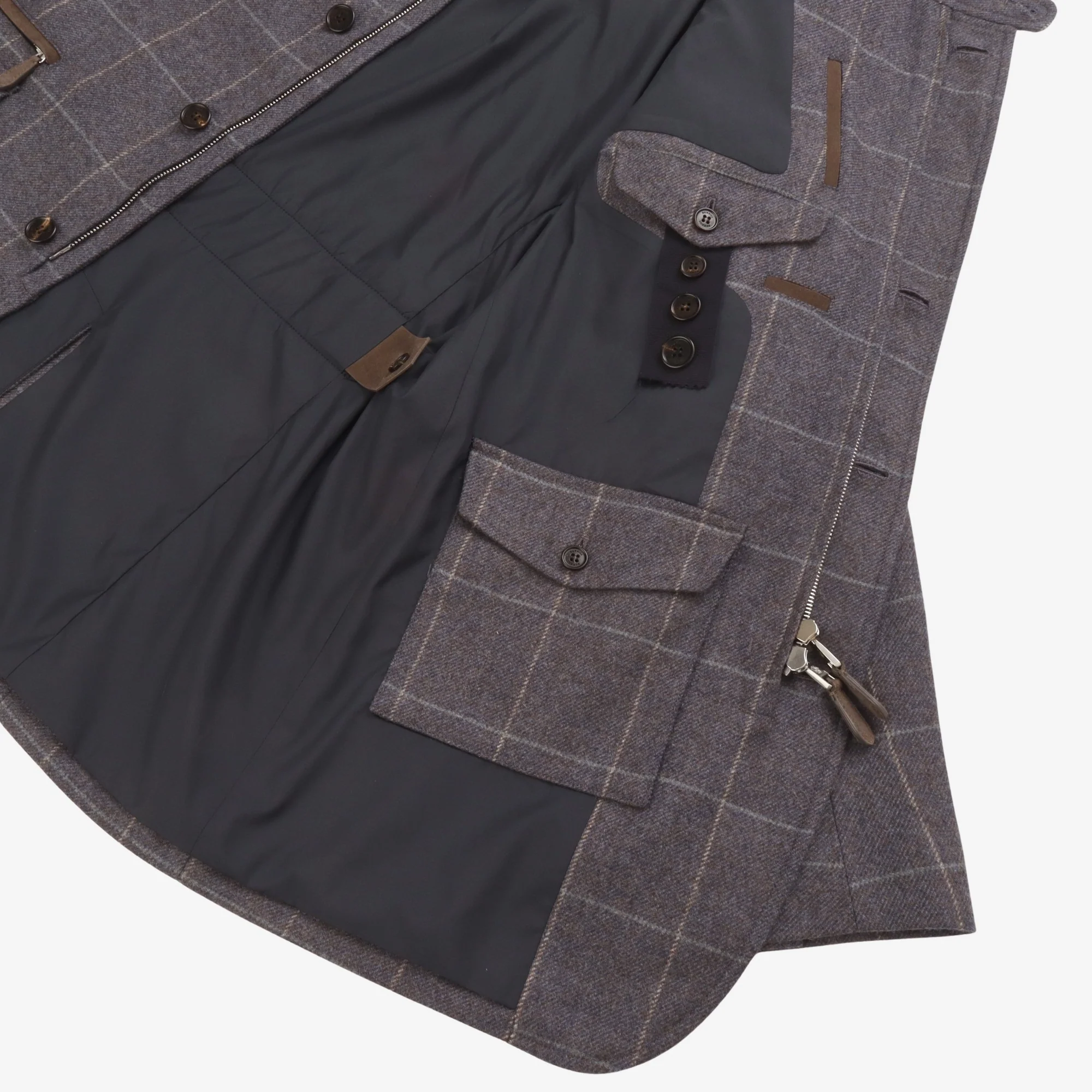 Cashmere Windowpane Hacking Jacket - Image 4