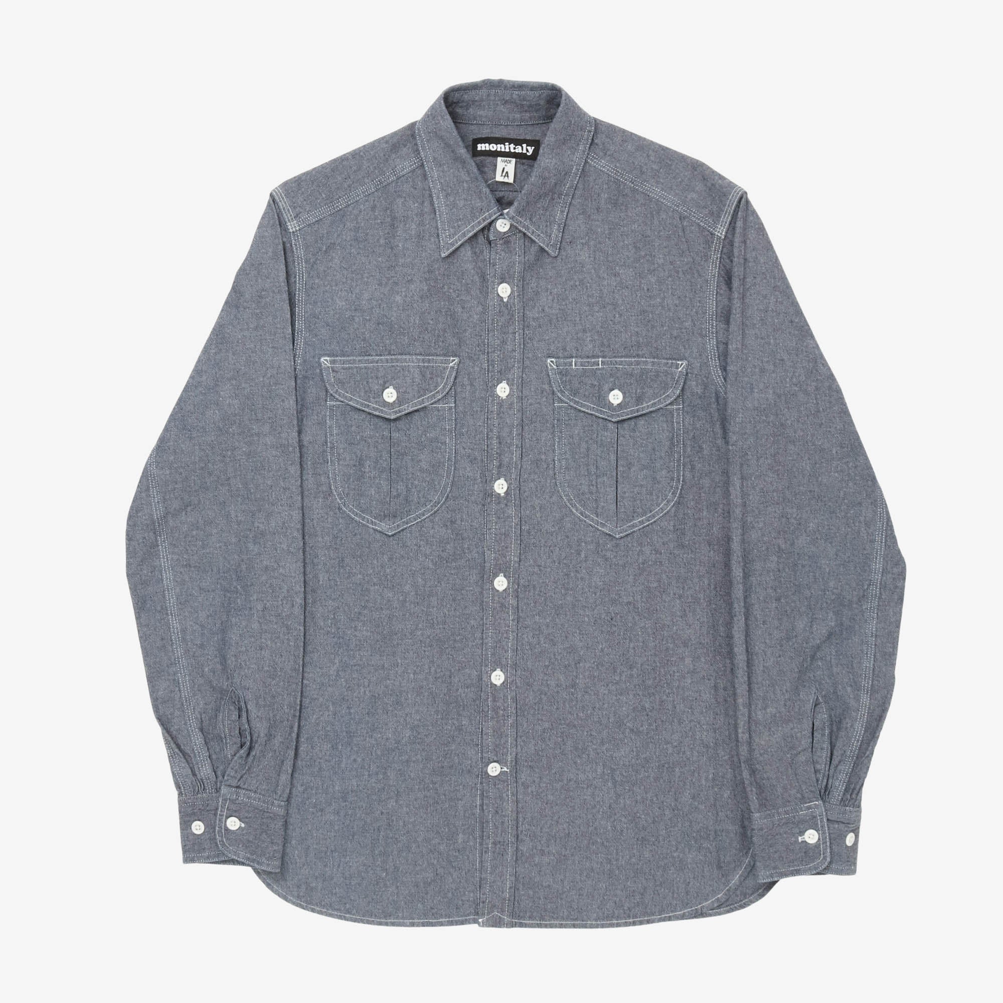 Triple Needle Chambray Shirt