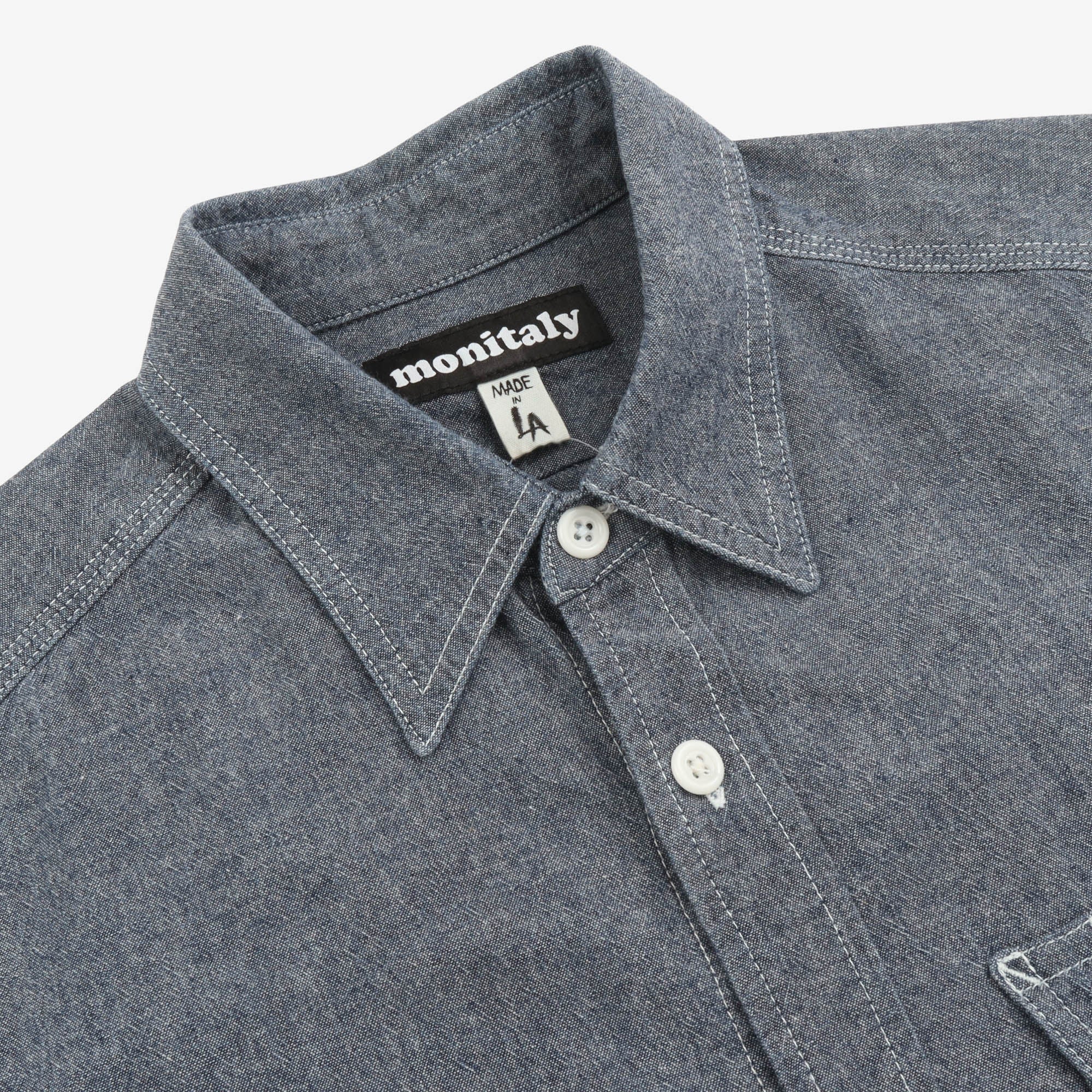 Triple Needle Chambray Shirt - Image 3