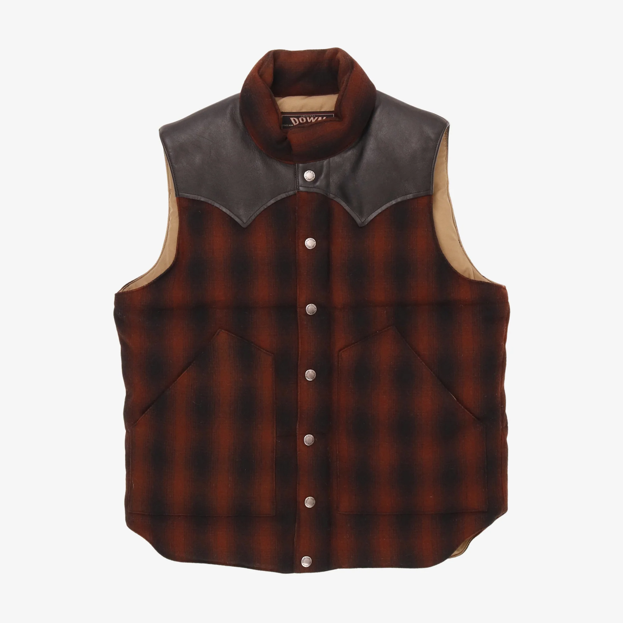 Check Down Vest