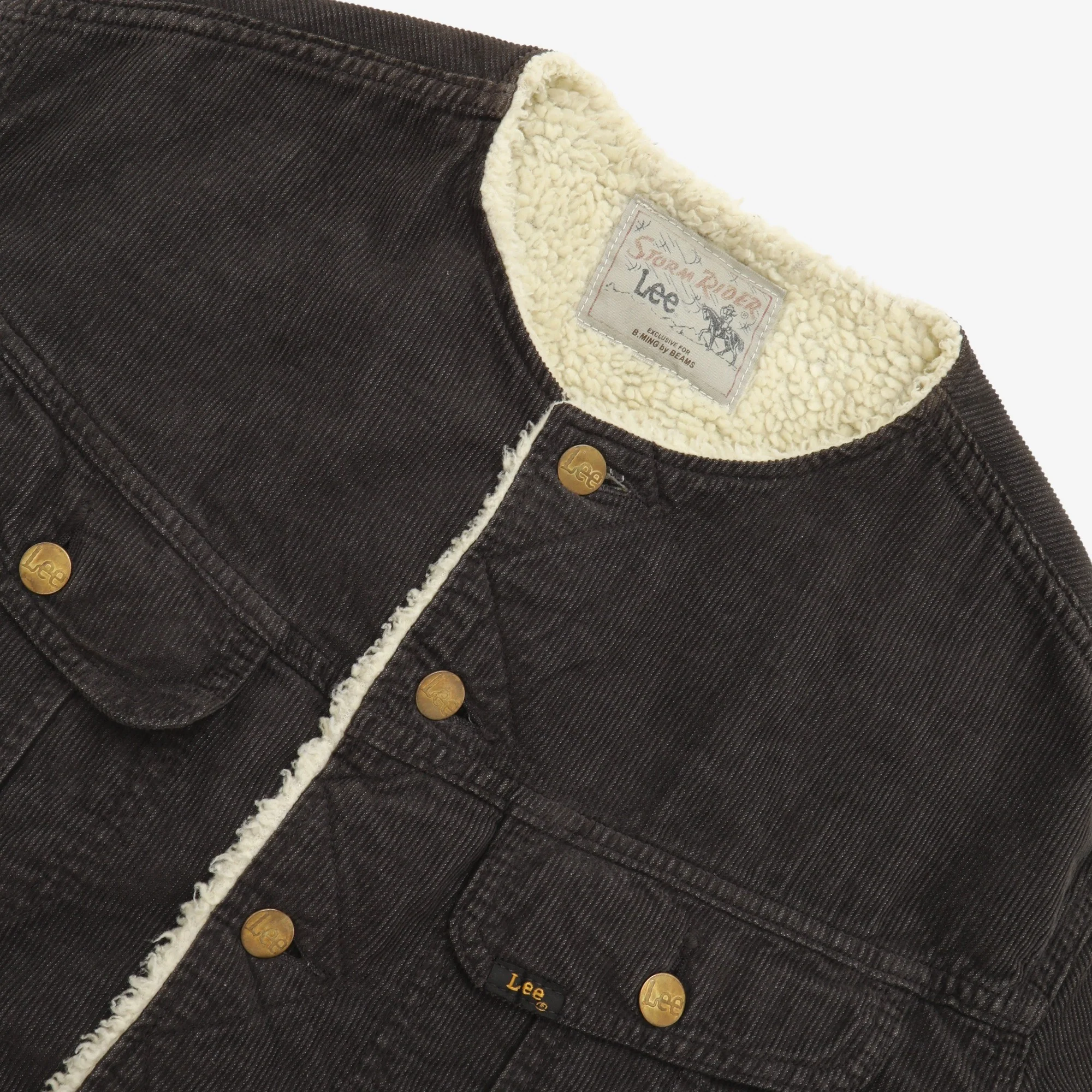 Beams Collarless Rider Jacket - Image 3