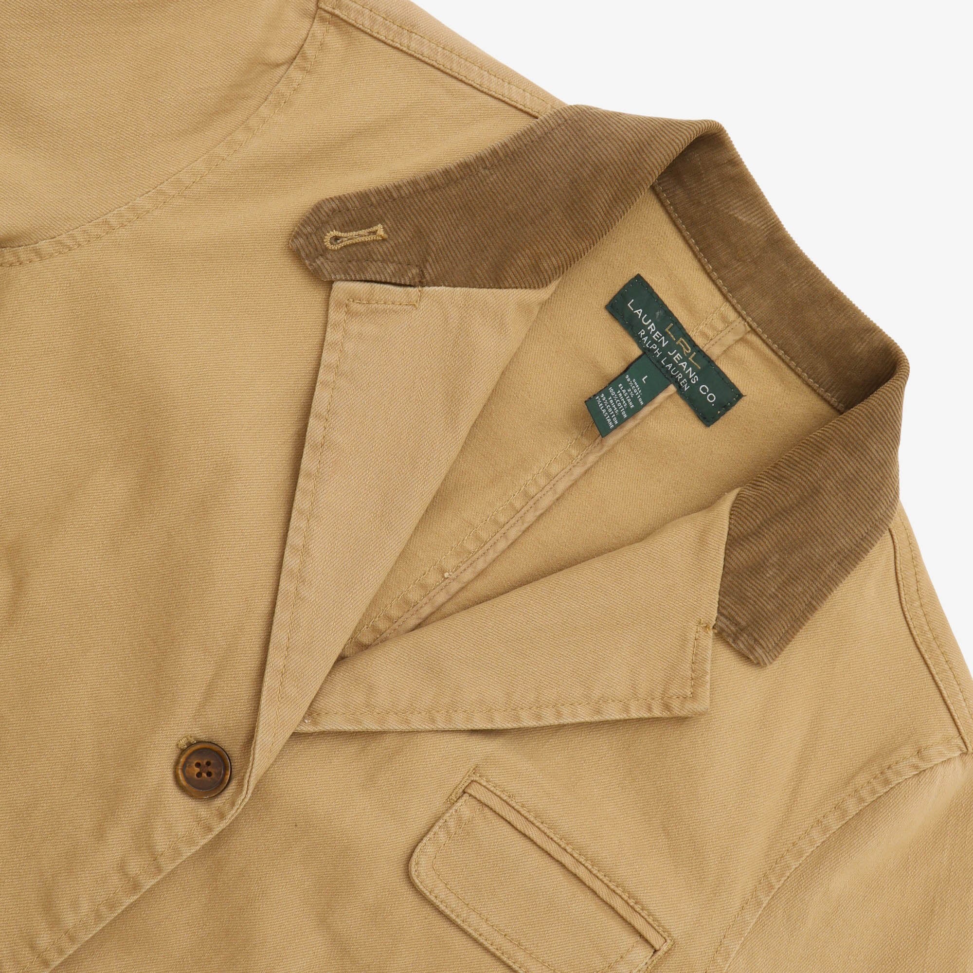 Cord Collar Twill Blazer - Image 3