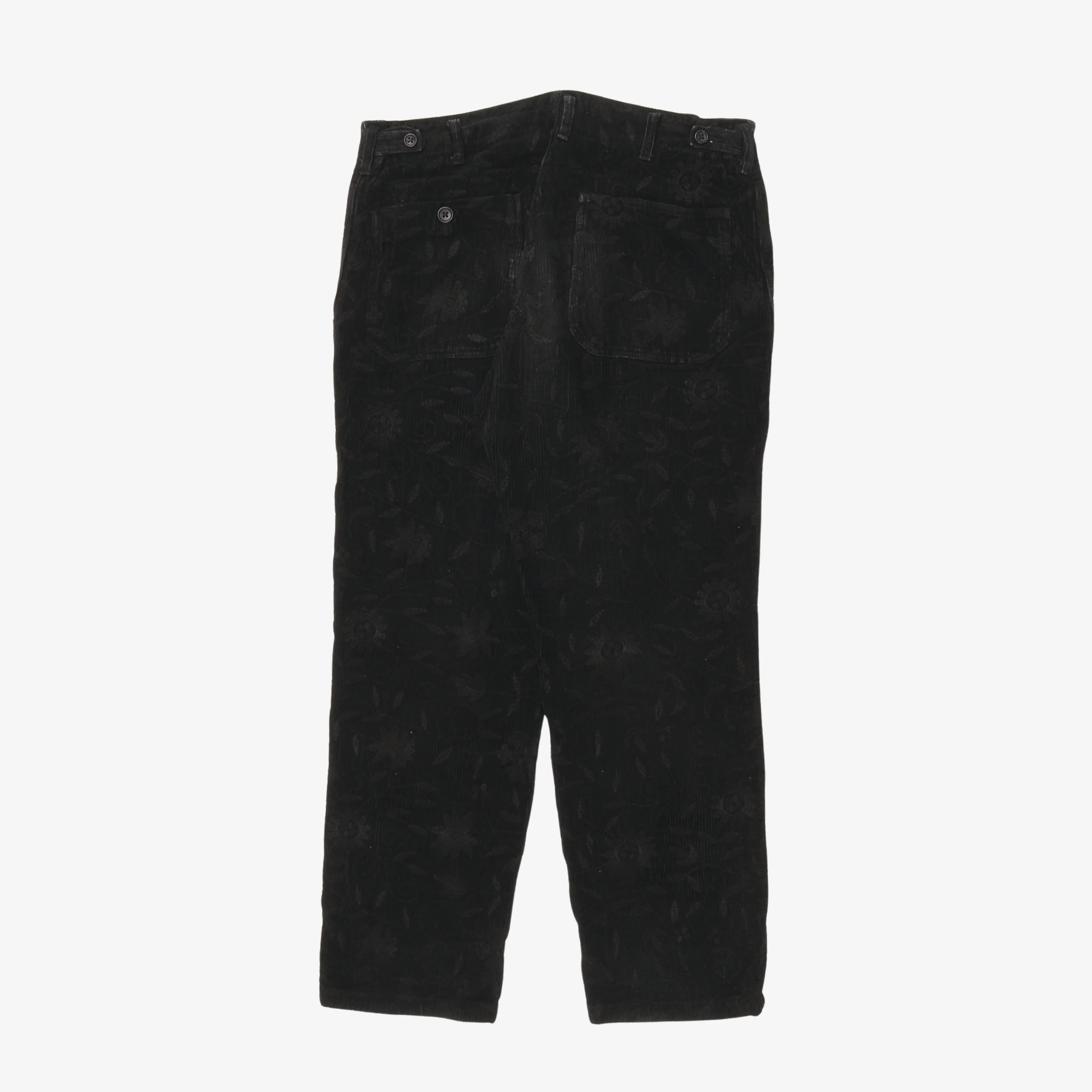 Corduroy Embroidered Trousers - Image 2