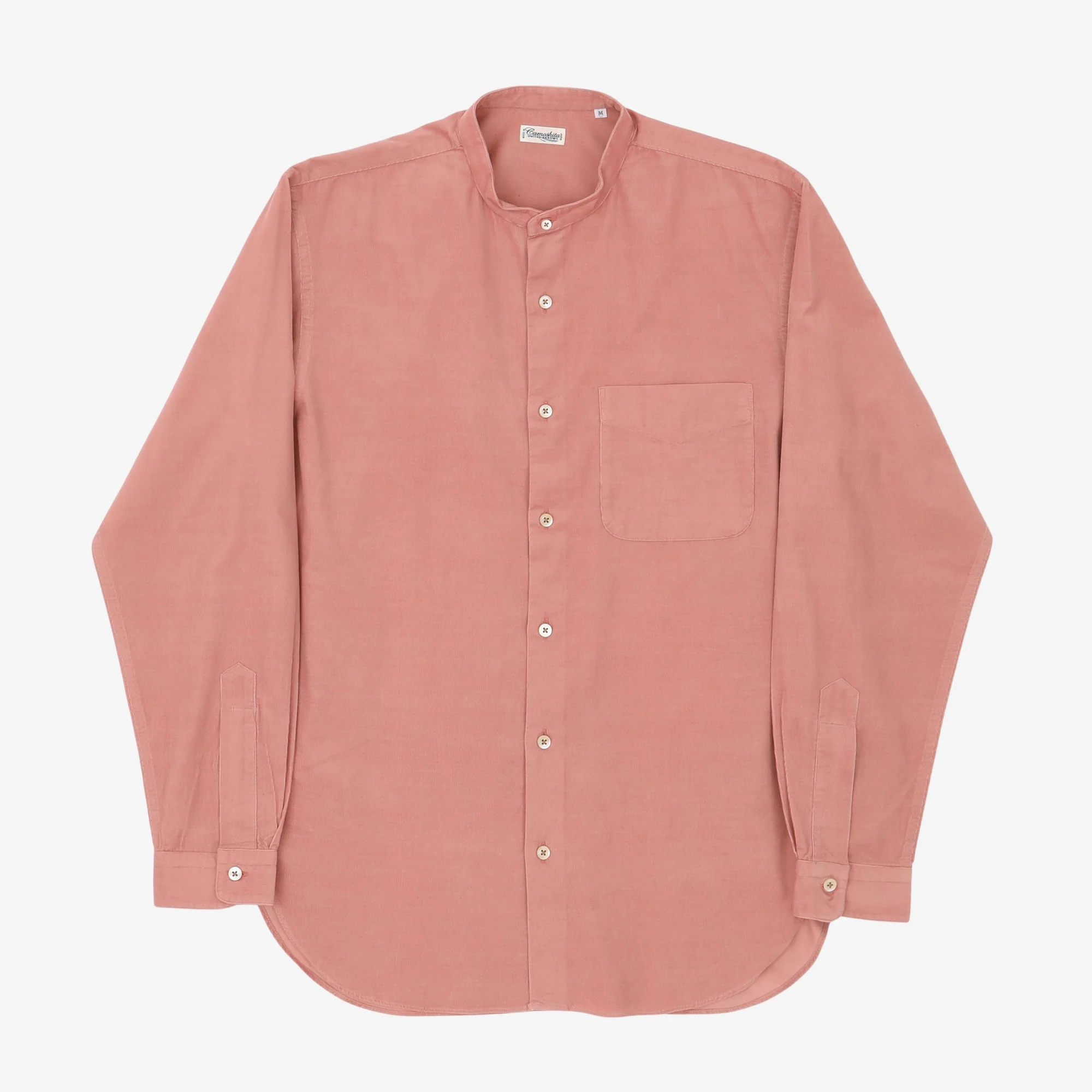 Needlecord Collarless Shirt