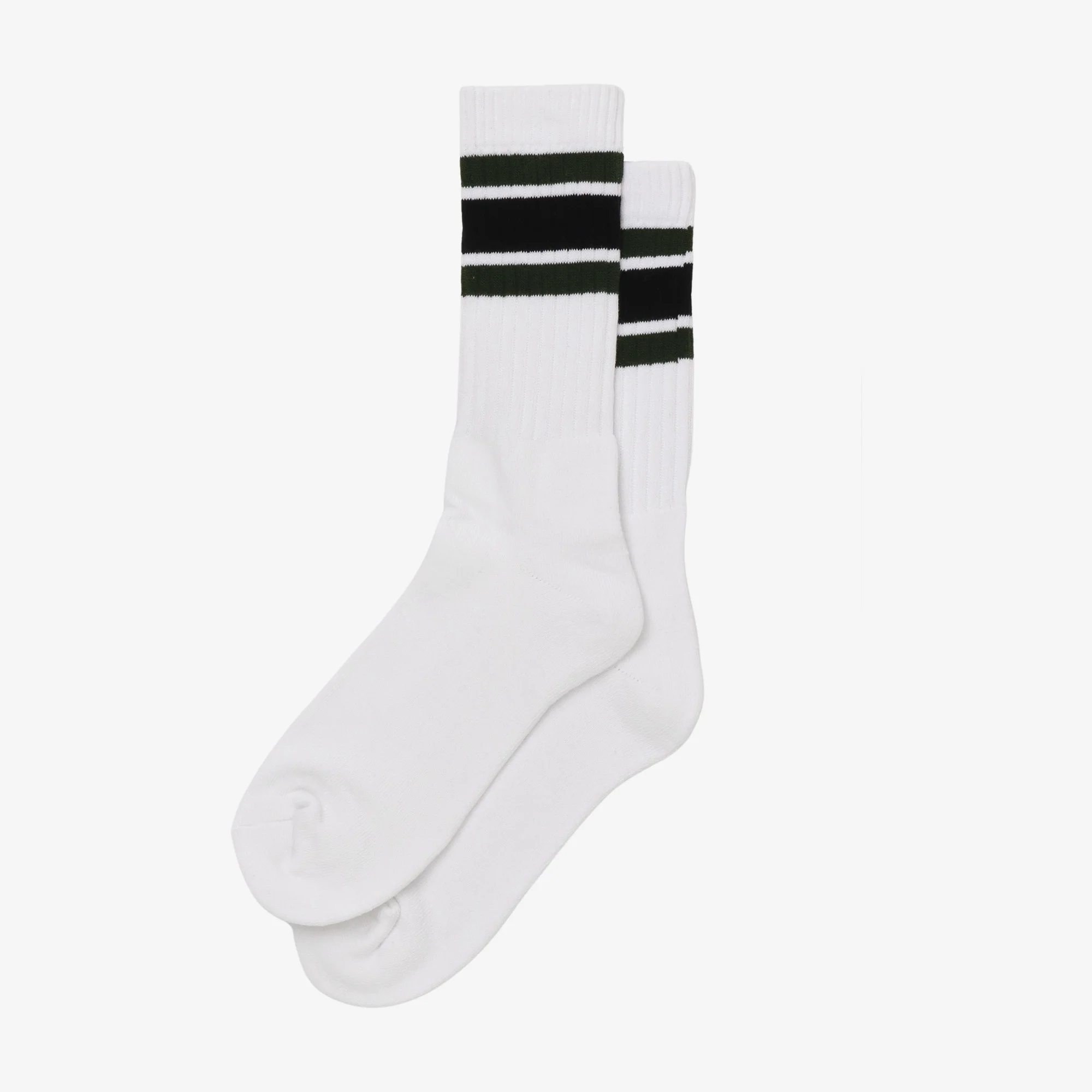 Crew Socks - Green/Black (Size 25-29cm)