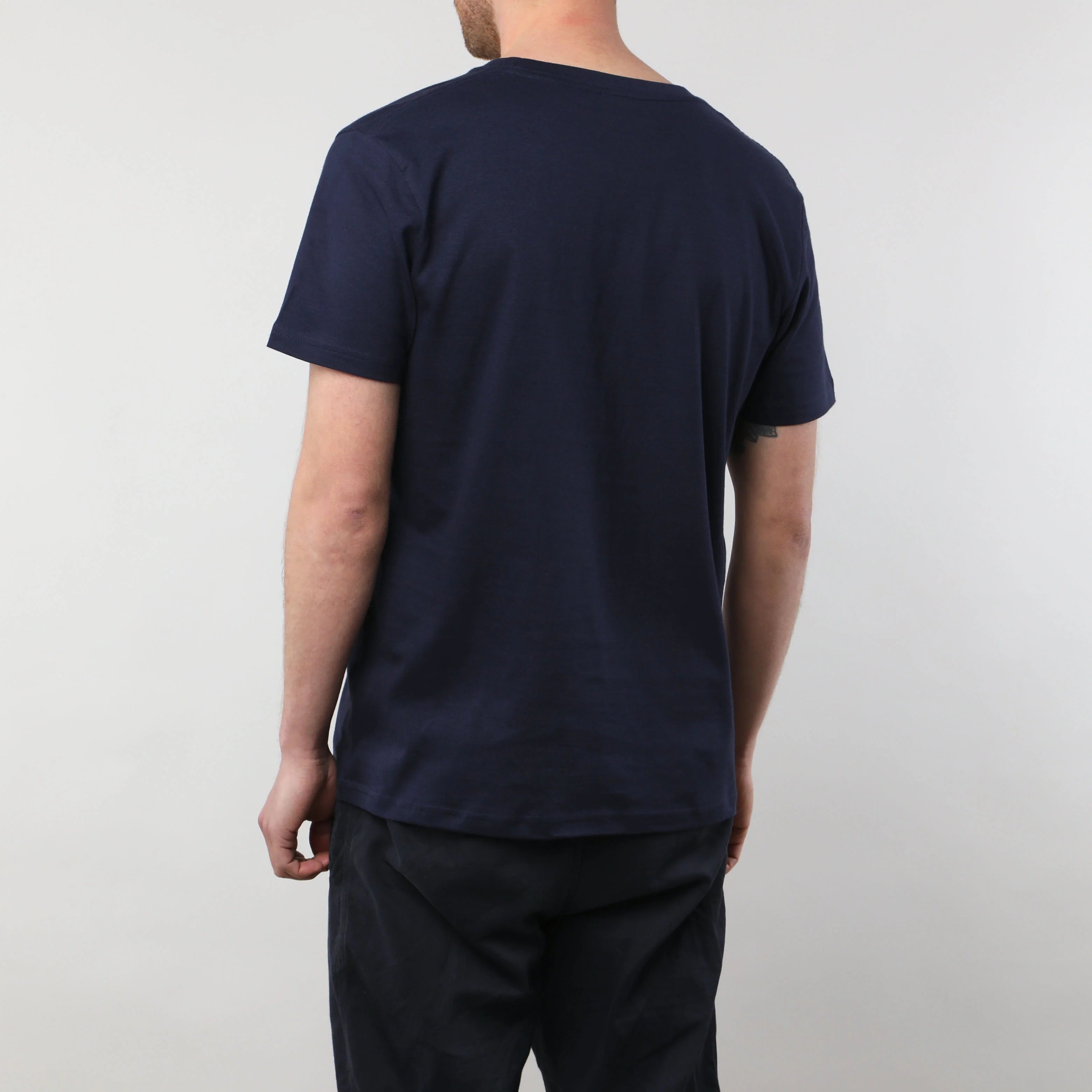 Cotton T-Shirt - Navy - Image 4