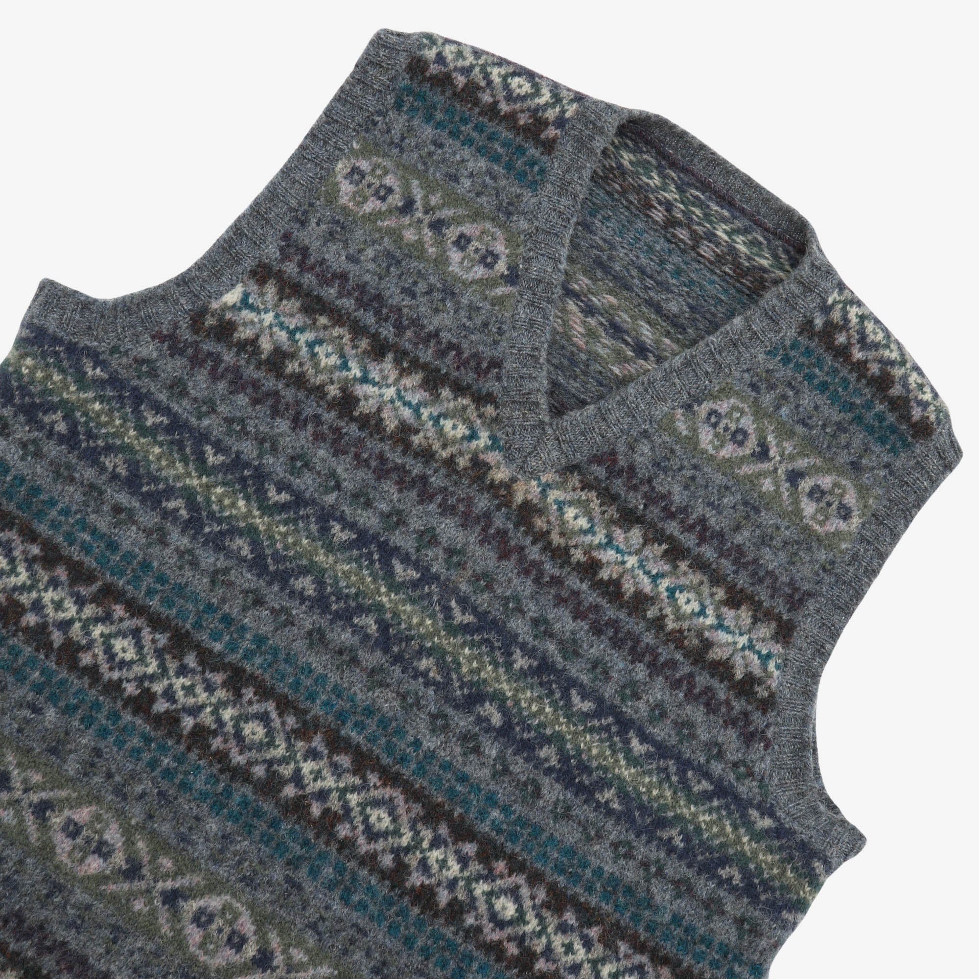 Fair Isle Wool Sweater Vest - Image 3