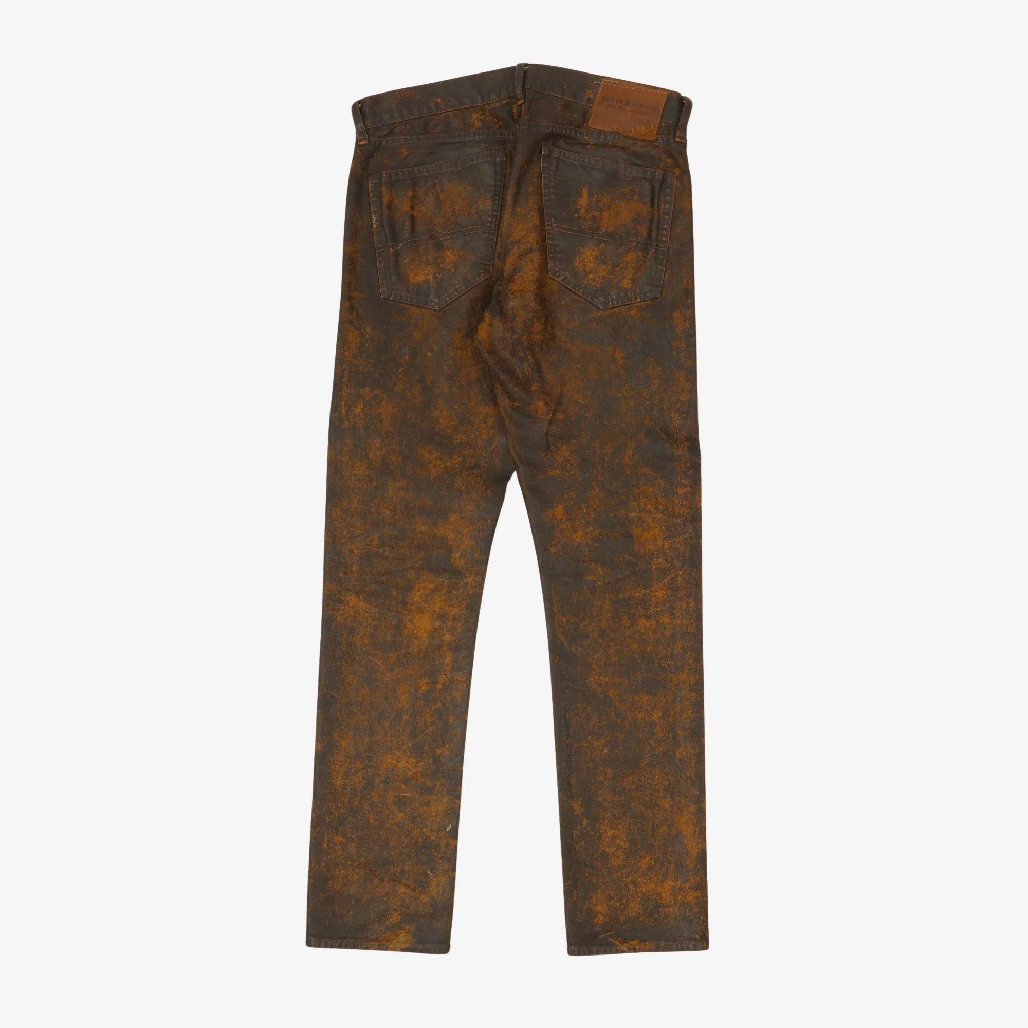 Faux Painted Leather Jeans (33W X 32.5L) - Image 2