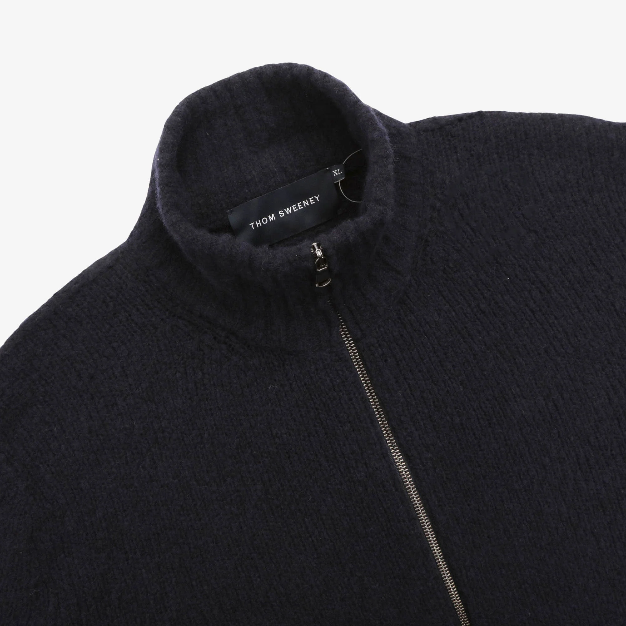 Felted Wool Cashmere Zip Sweater - Image 3