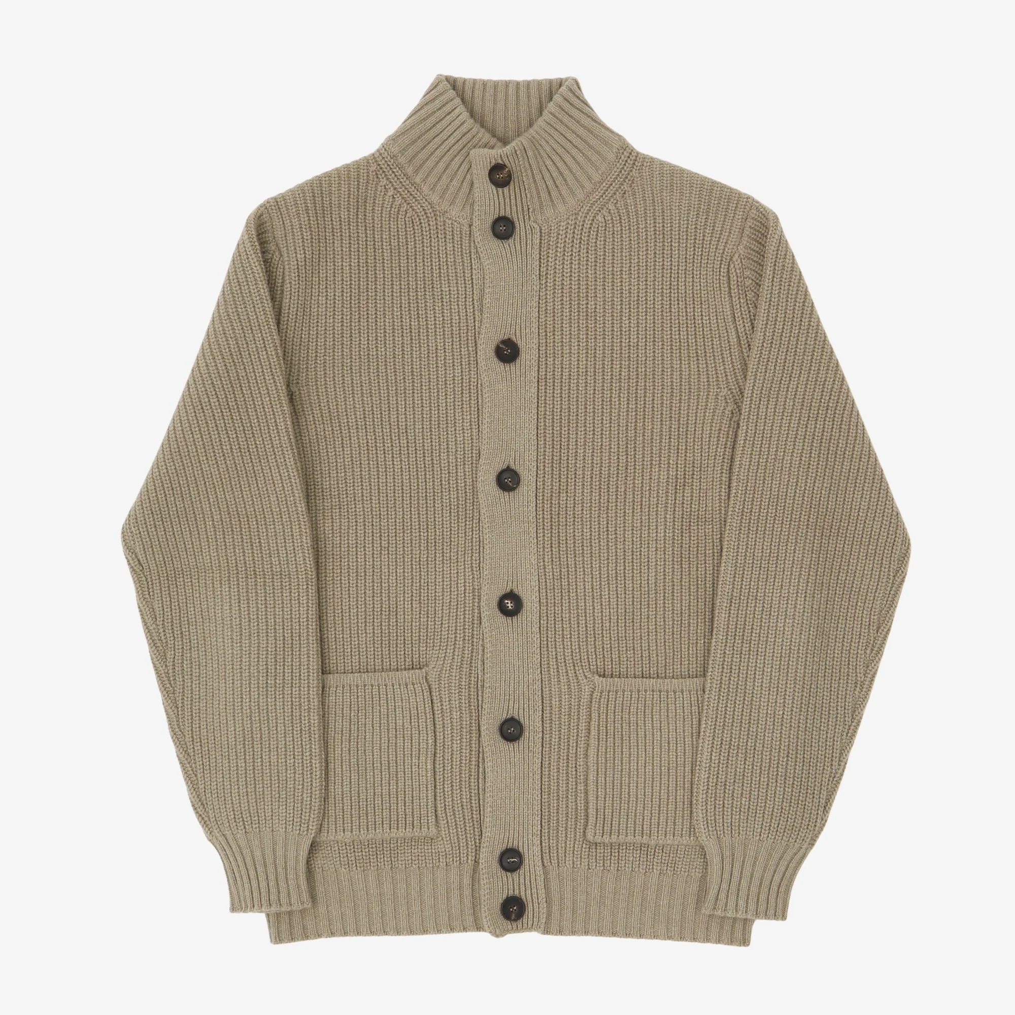 Fisherman Rib Buttoned Cardigan