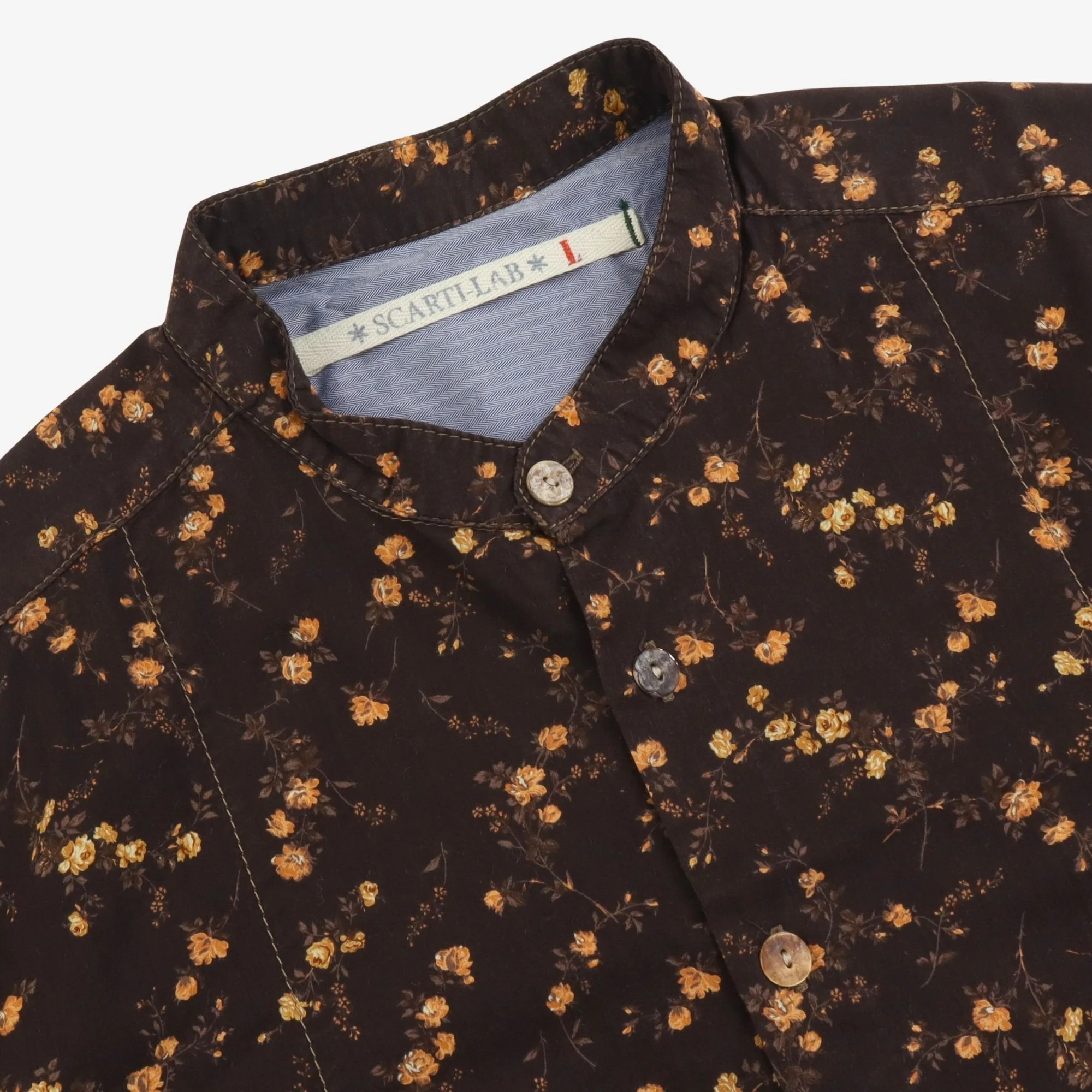 Floral Band Collar Shirt - Image 3