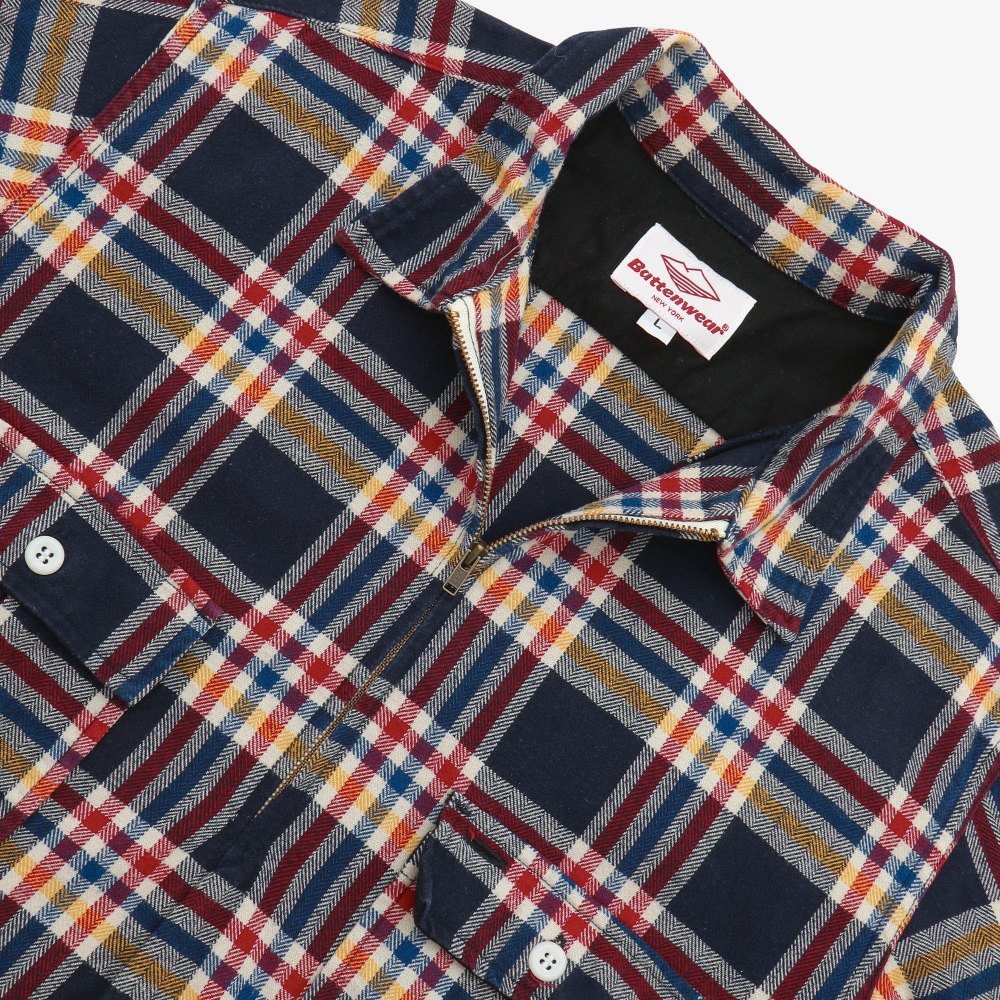 Garage Check Flannel Half Zip Shirt - Image 3