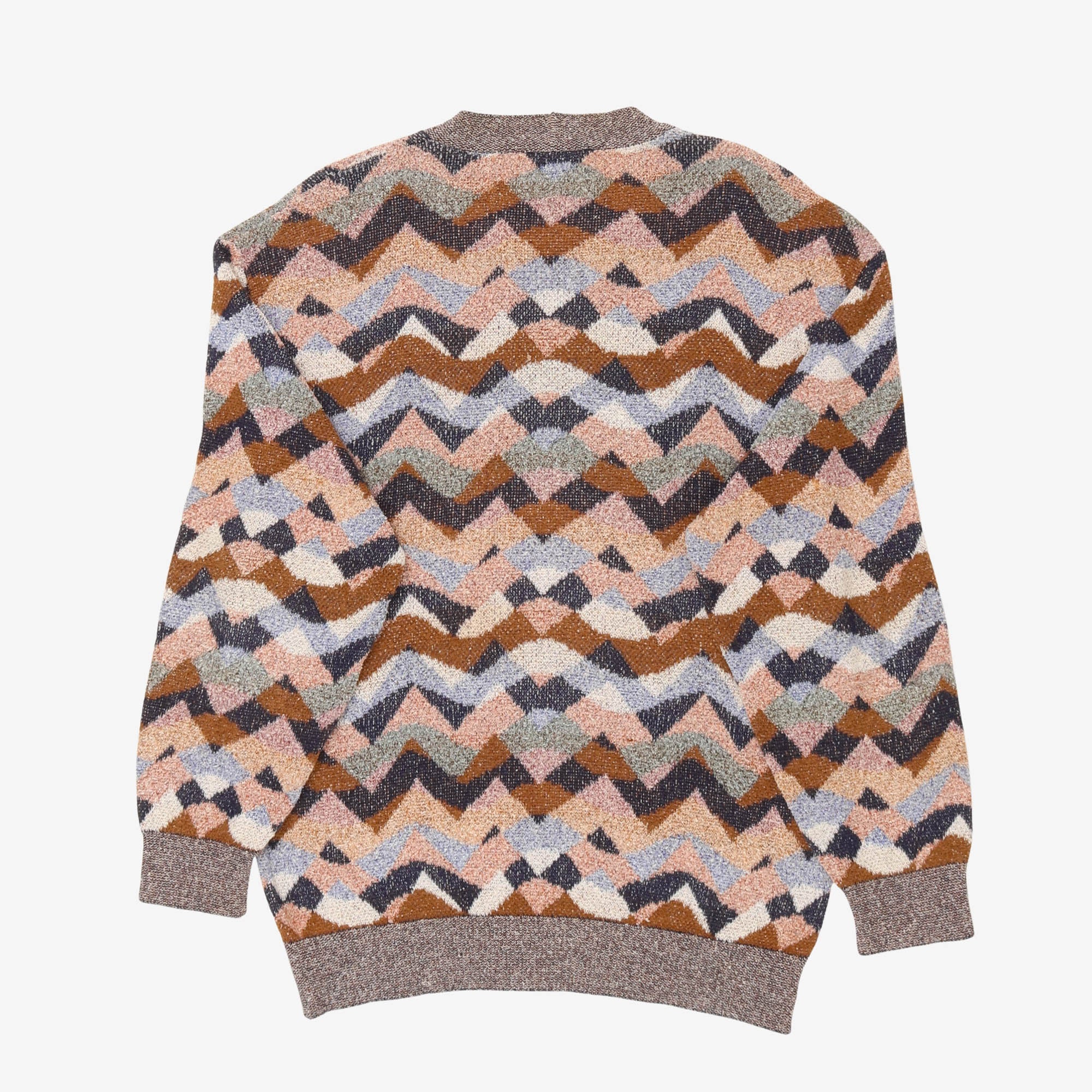 Geometric Print Crewneck Sweater - Image 2
