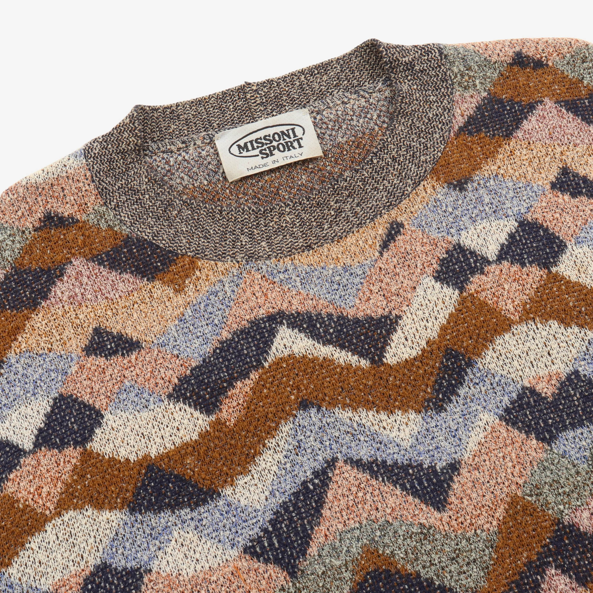 Geometric Print Crewneck Sweater - Image 3