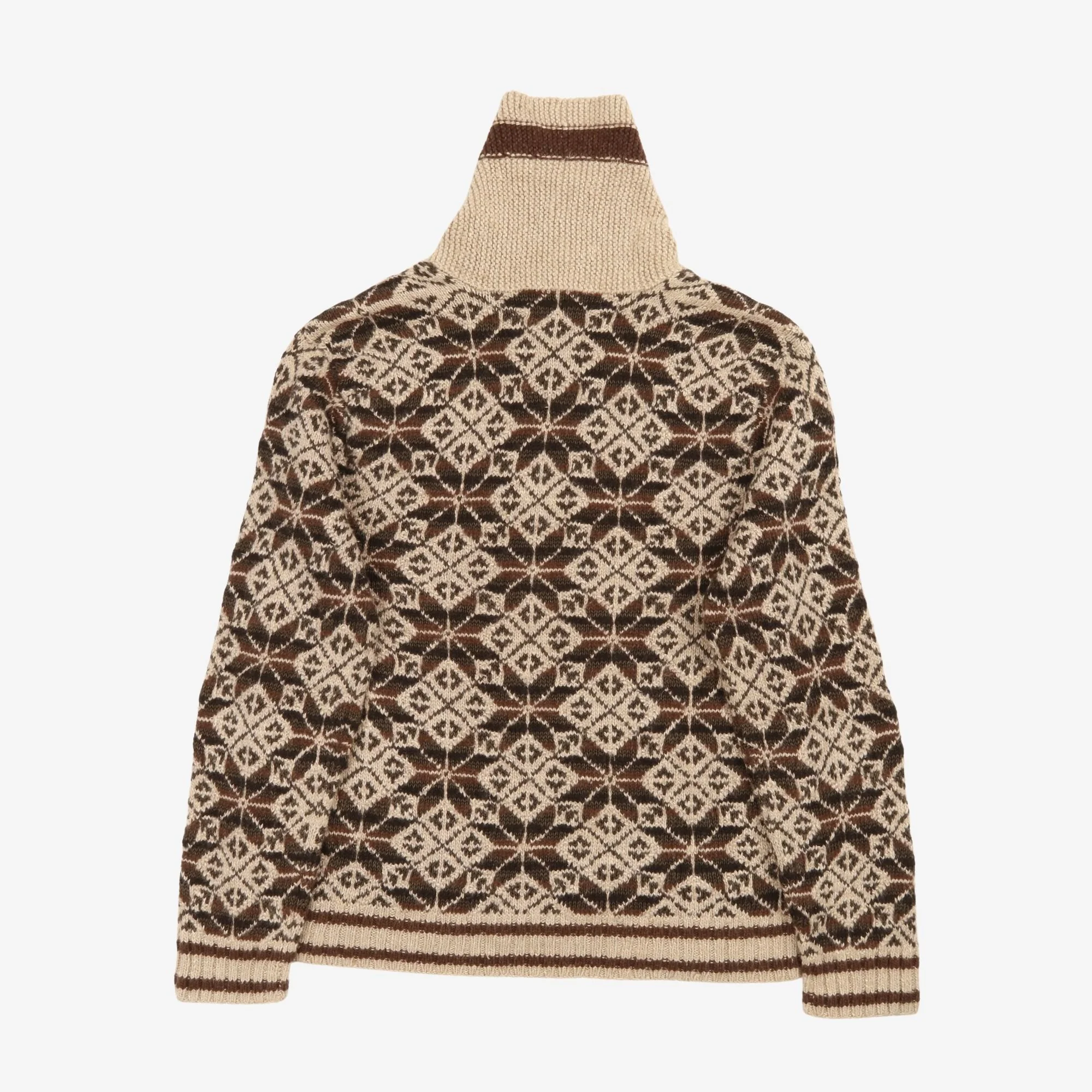 Hand Knit Shawl Collar Sweater - Image 2