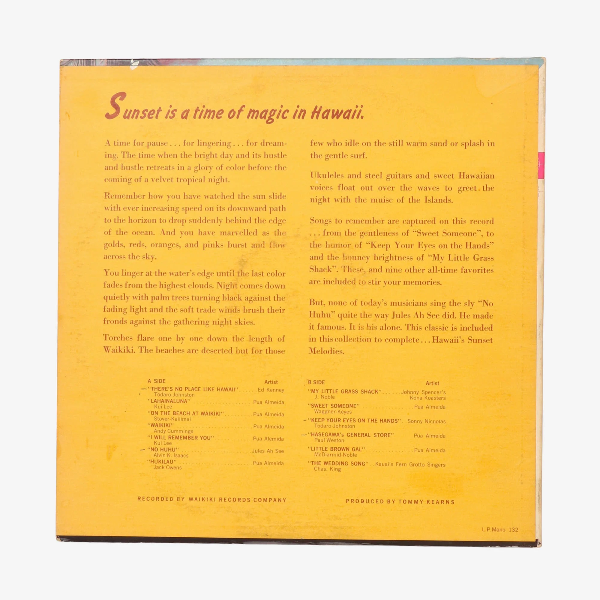 Hawaiis Sunset Melodies Record - Image 2
