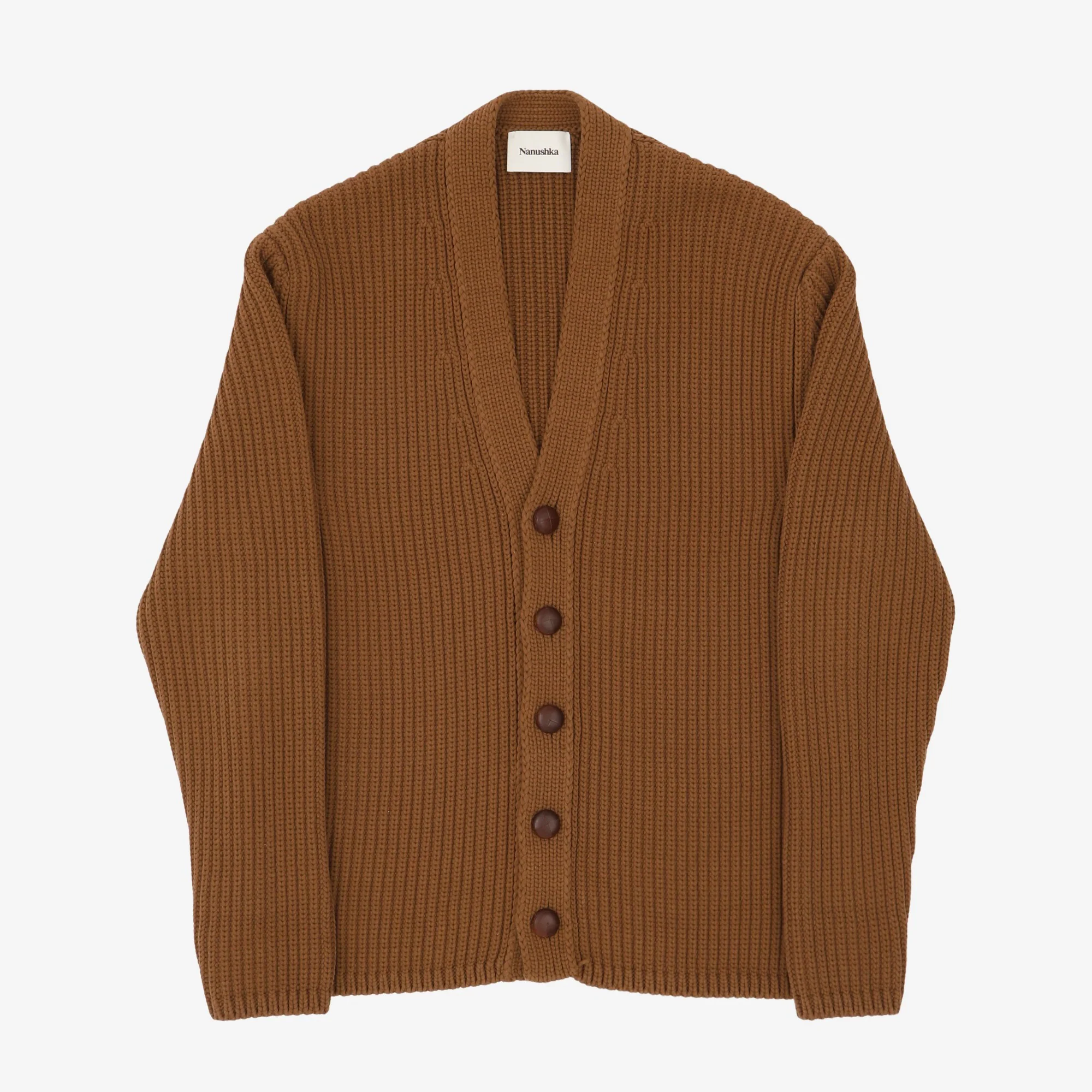 Heavyweight Rib Knit Cardigan