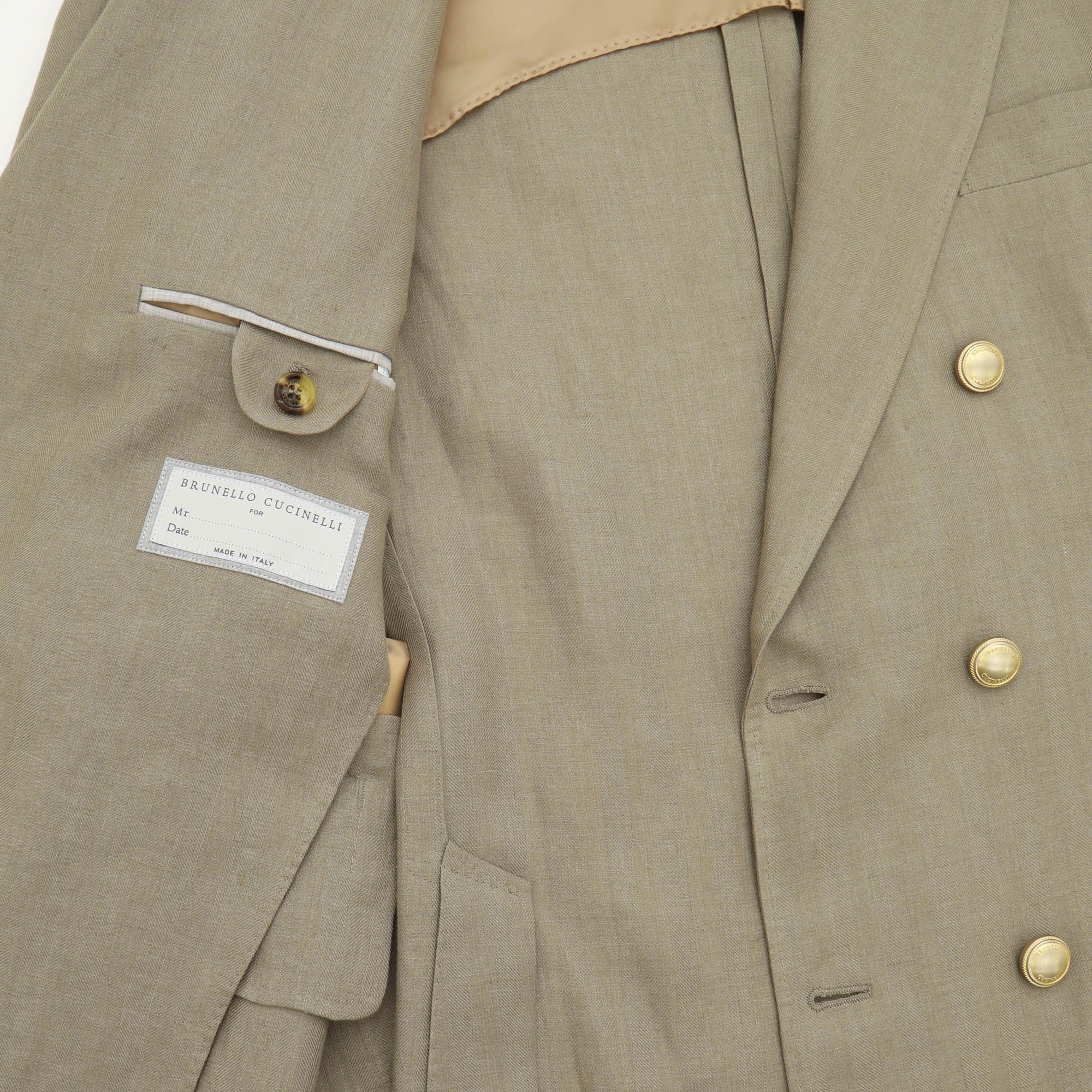 Herringbone DB Linen Blazer - Image 4