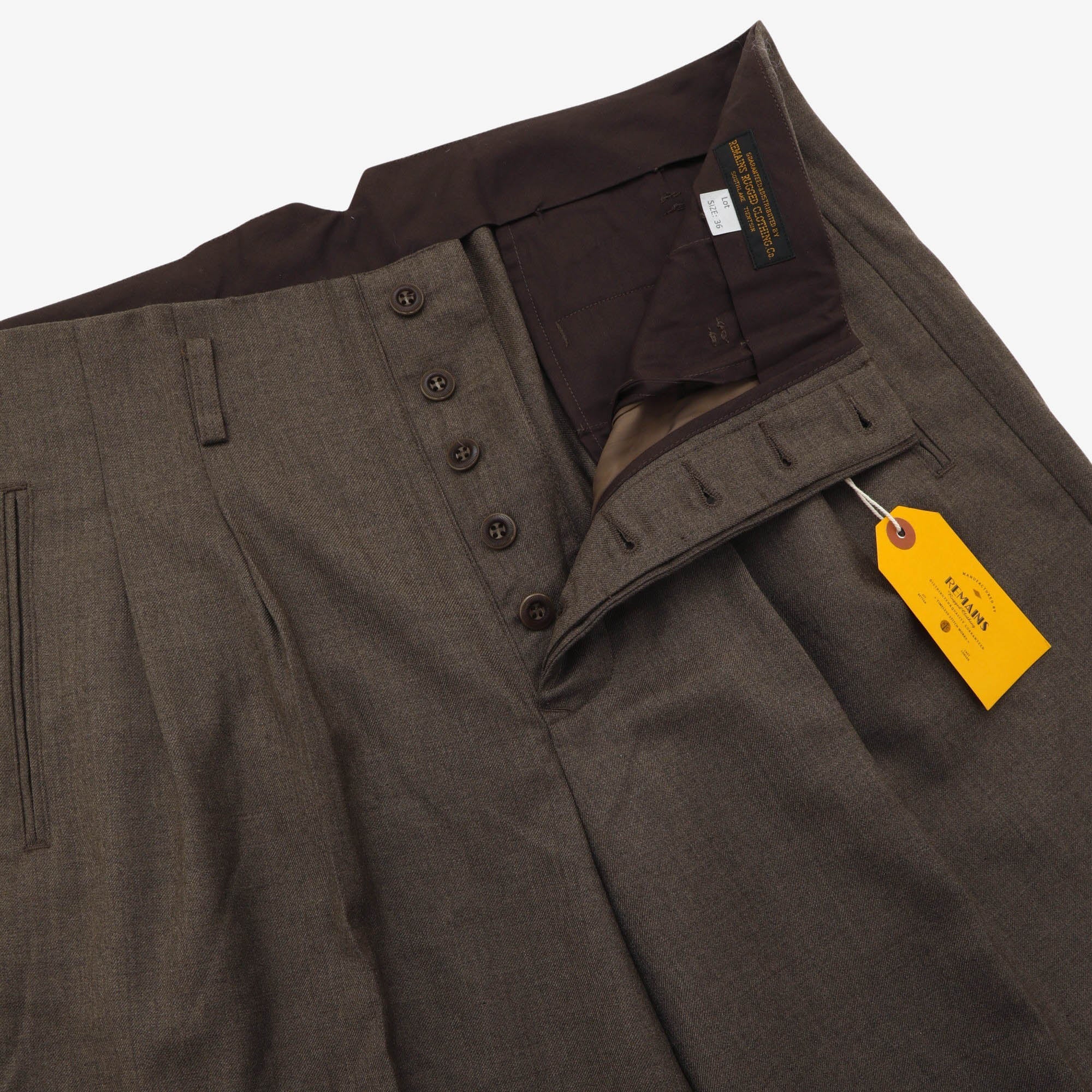 Hollywood Waisted Wool Blend Trousers (35W X 32L) - Image 3