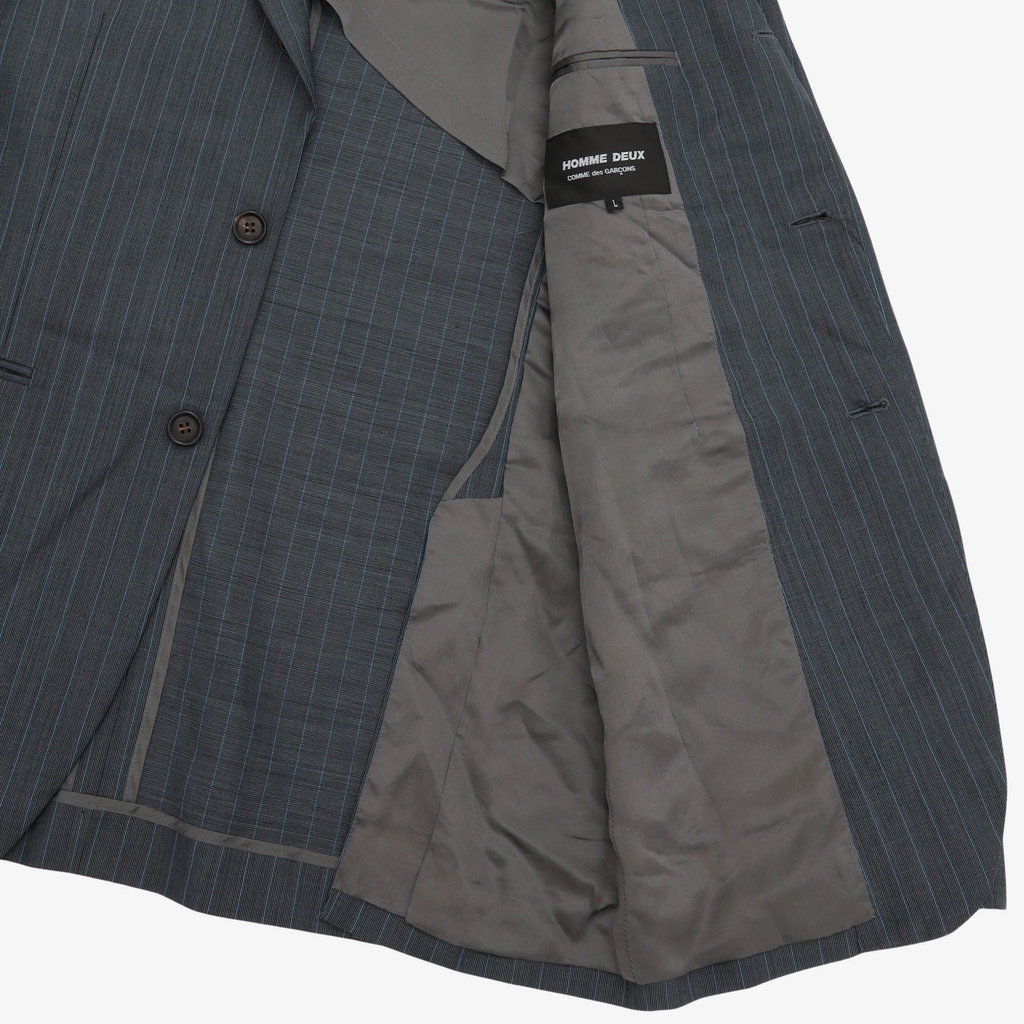 Homme Deux Pinstripe Blazer - Image 5