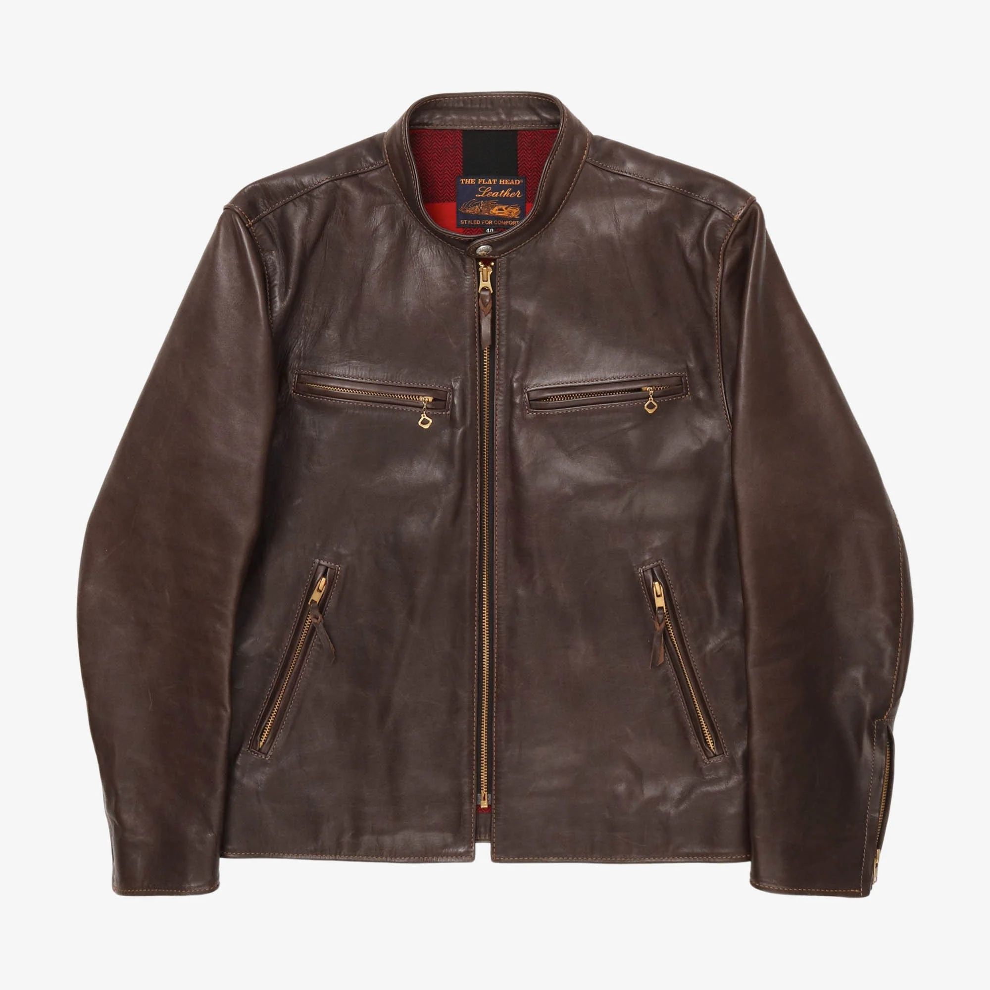 Horsehide Cafe Racer Leather Jacket