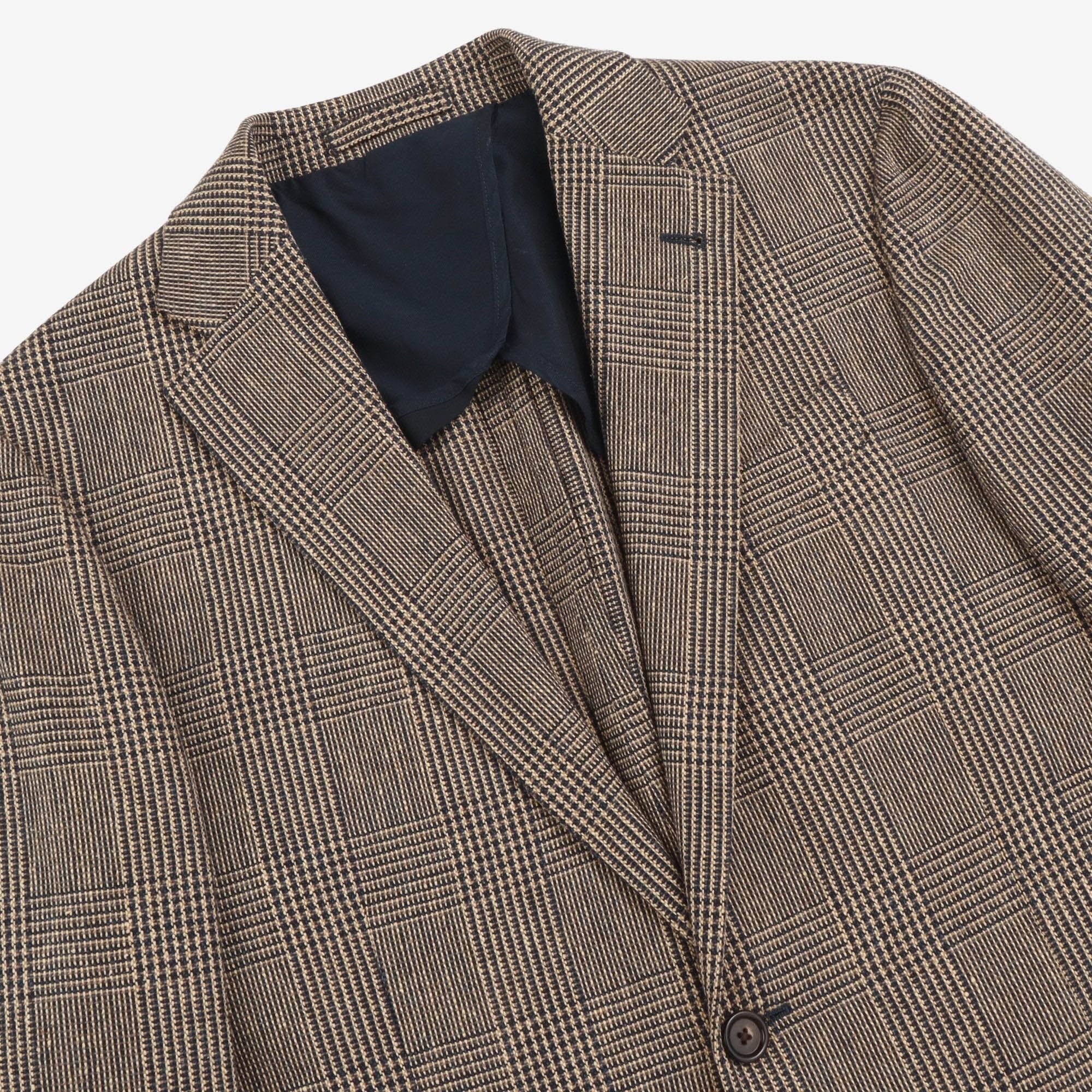 Houndstooth Wool Silk Blend Blazer - Image 3