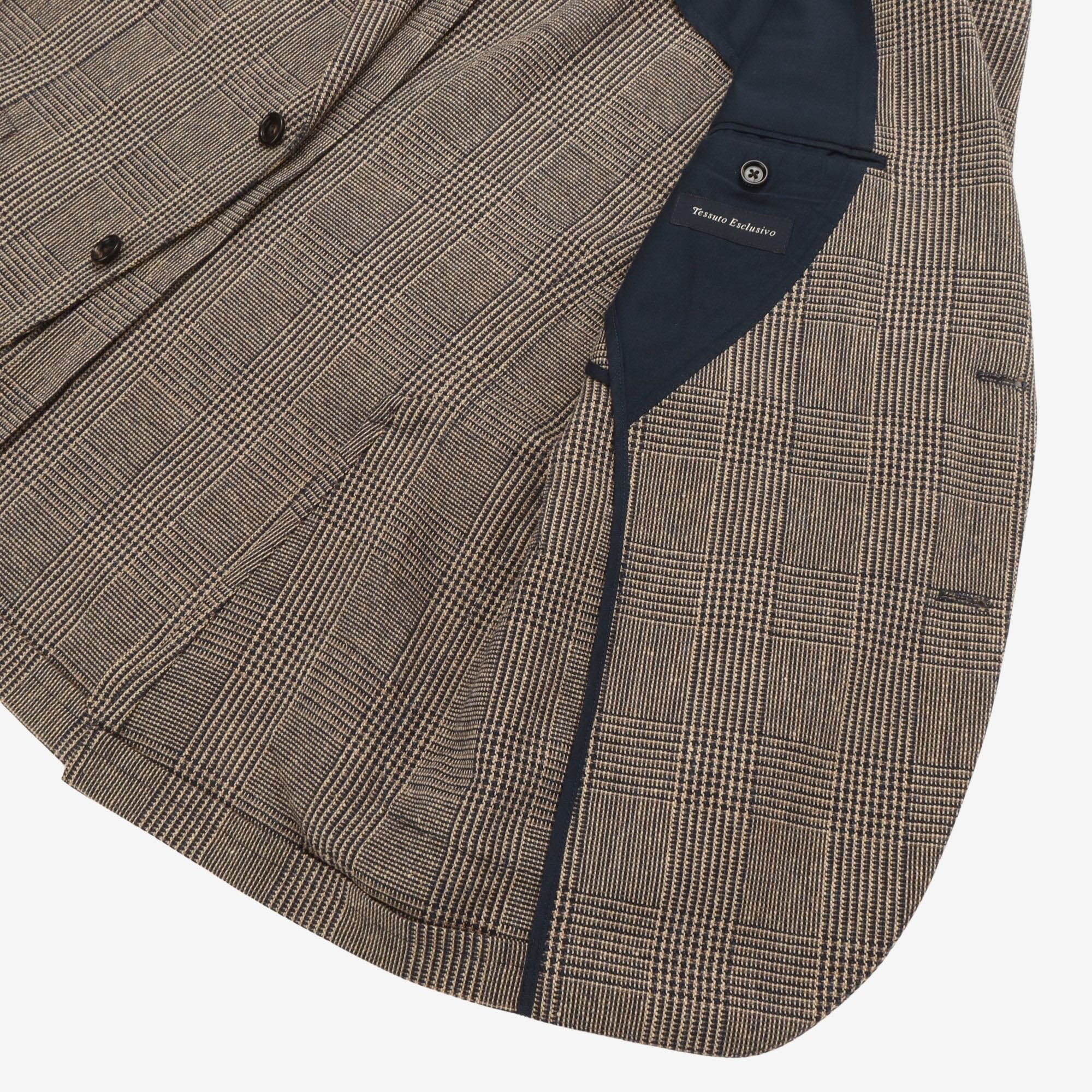 Houndstooth Wool Silk Blend Blazer - Image 4