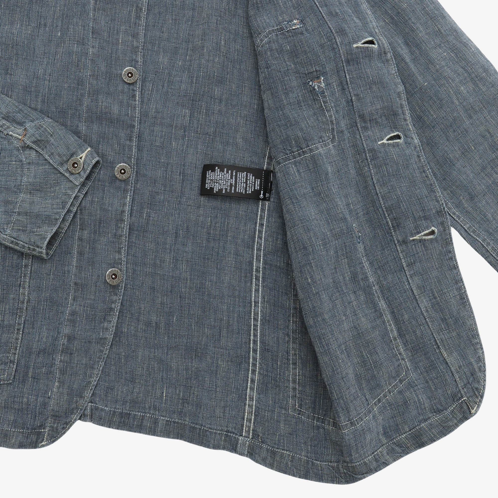 Indigo Linen Engineer Jacket - Image 4