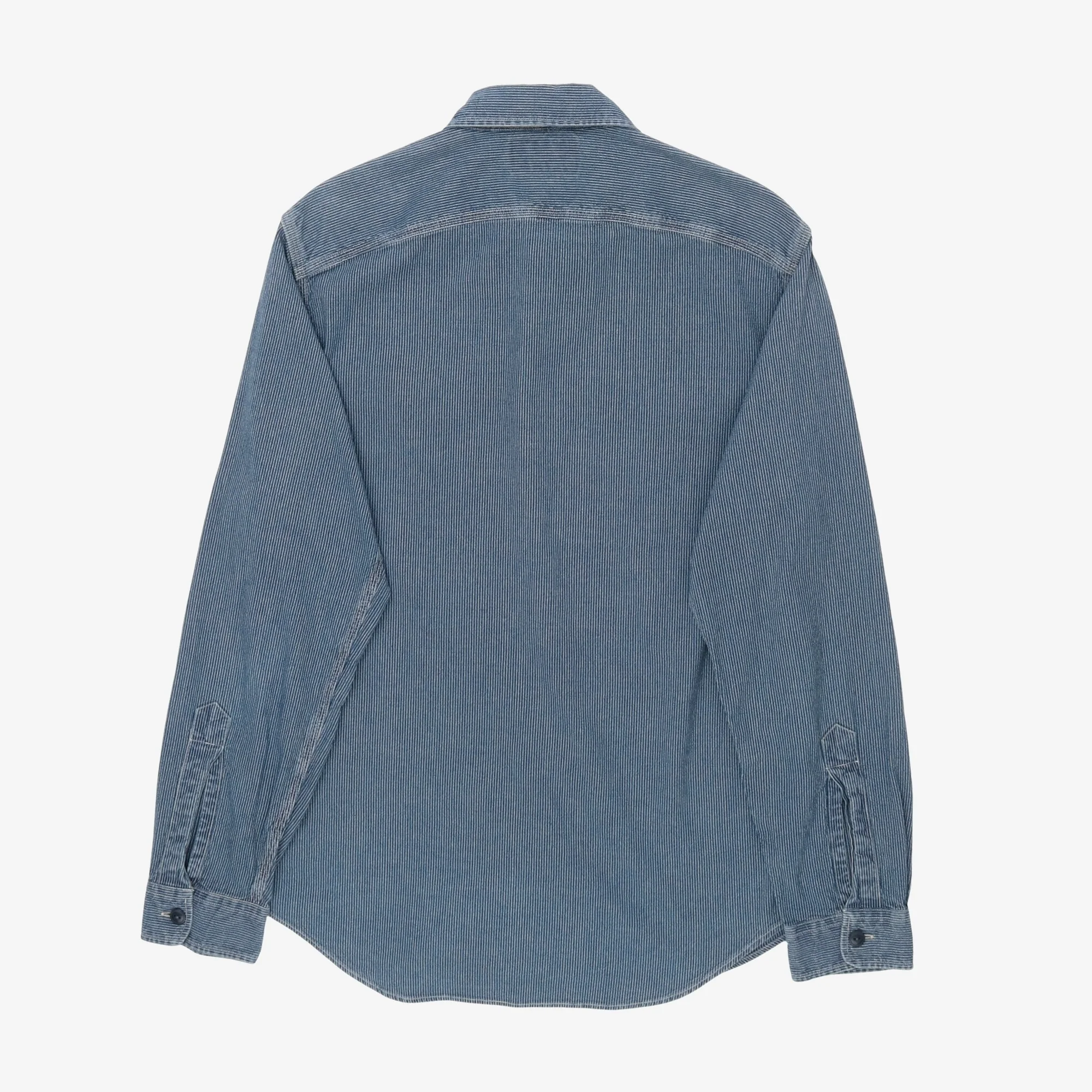 Striped Denim Work Shirt - Image 2