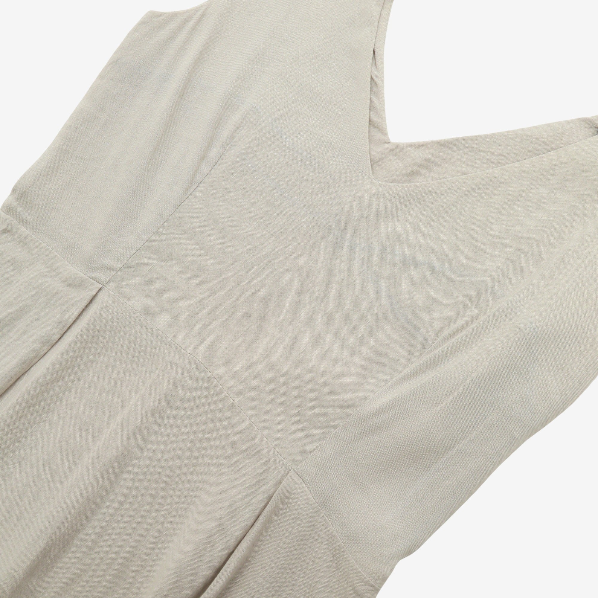 V-Neck Linen Dress - Image 3