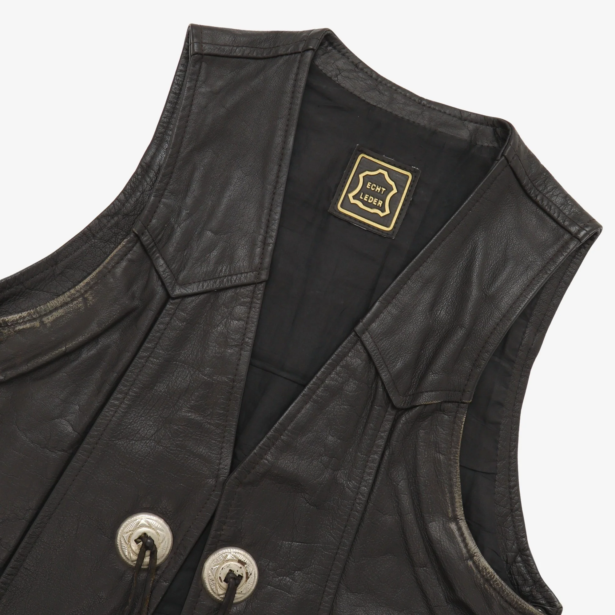 Echt Leder Lace Up Vest - Image 3