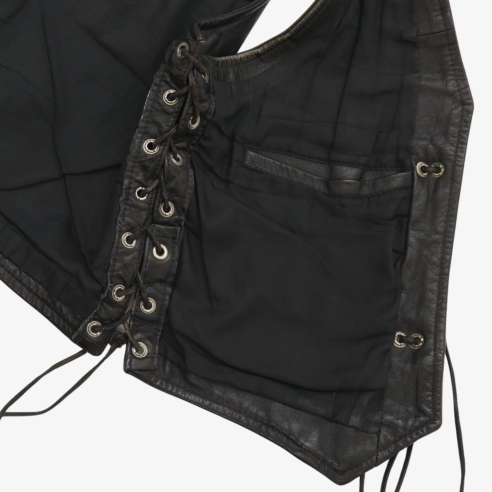 Echt Leder Lace Up Vest - Image 4