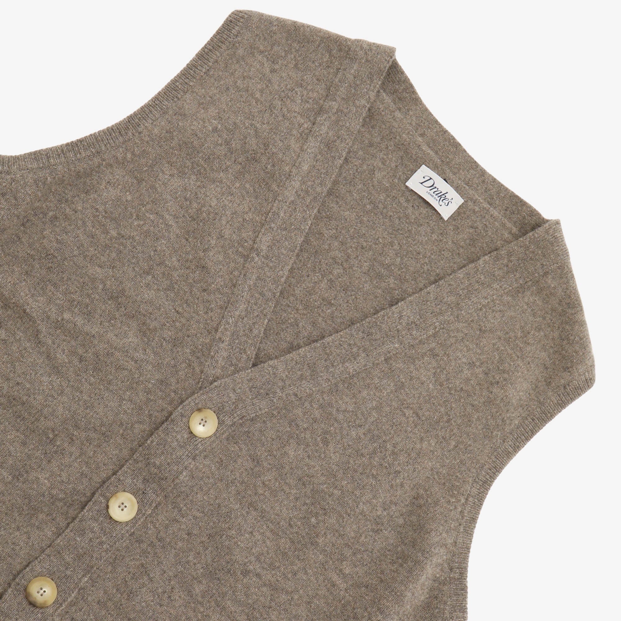 Lambswool Sleeveless Cardigan - Image 3