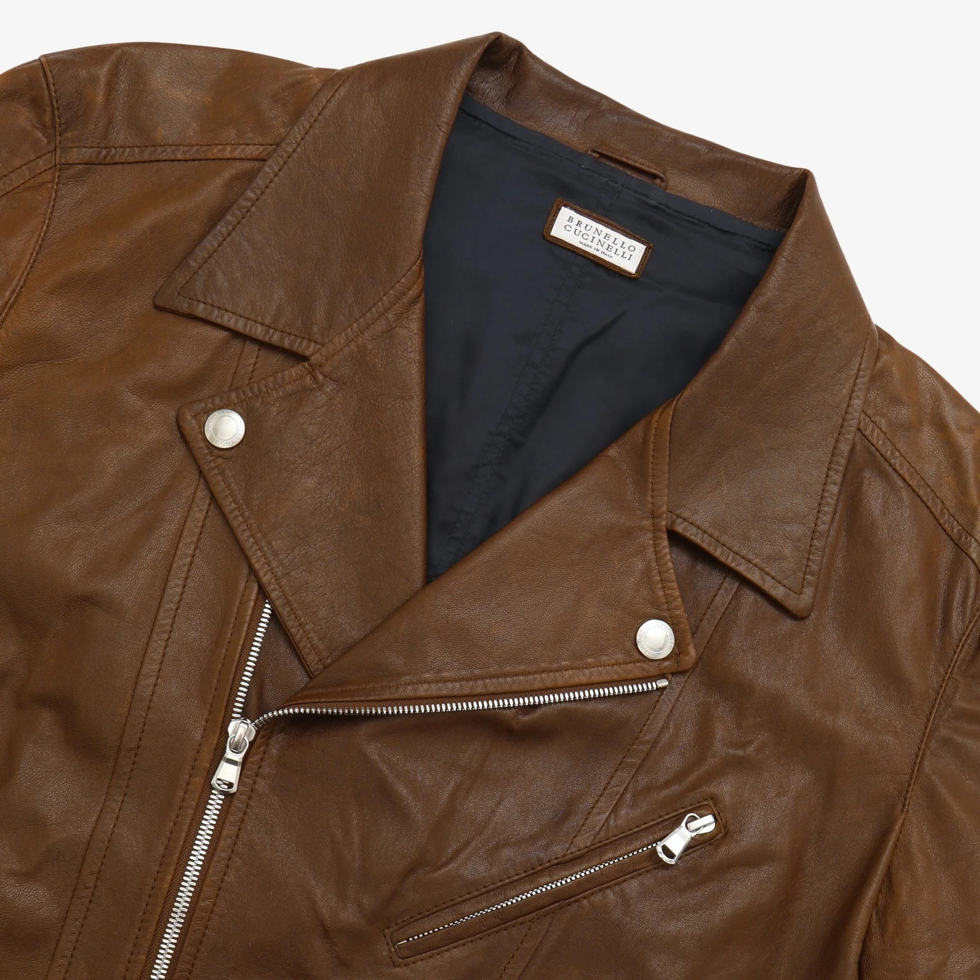 Leather Biker Jacket - Image 3